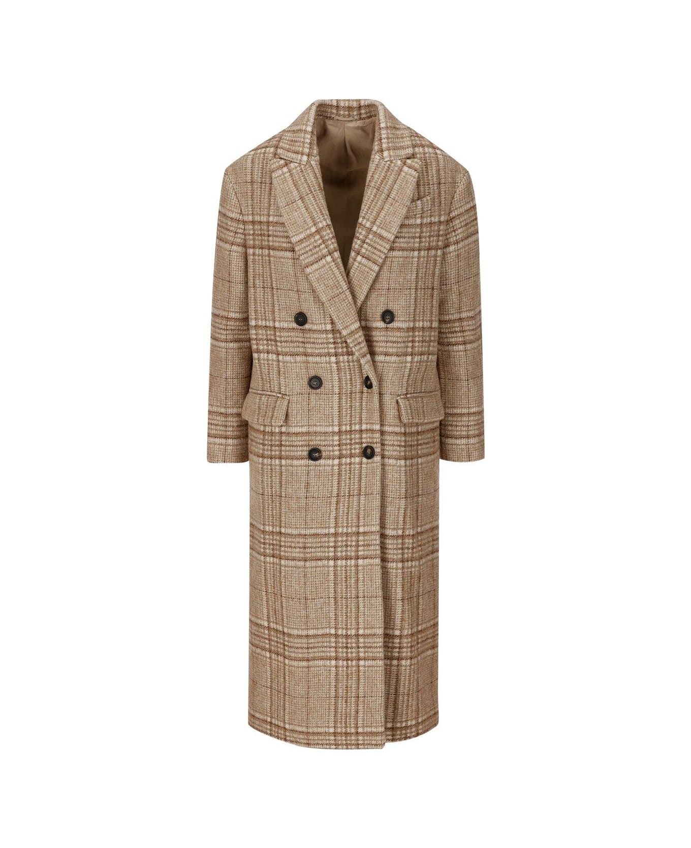Brunello Cucinelli Checkered Buttoned Coat