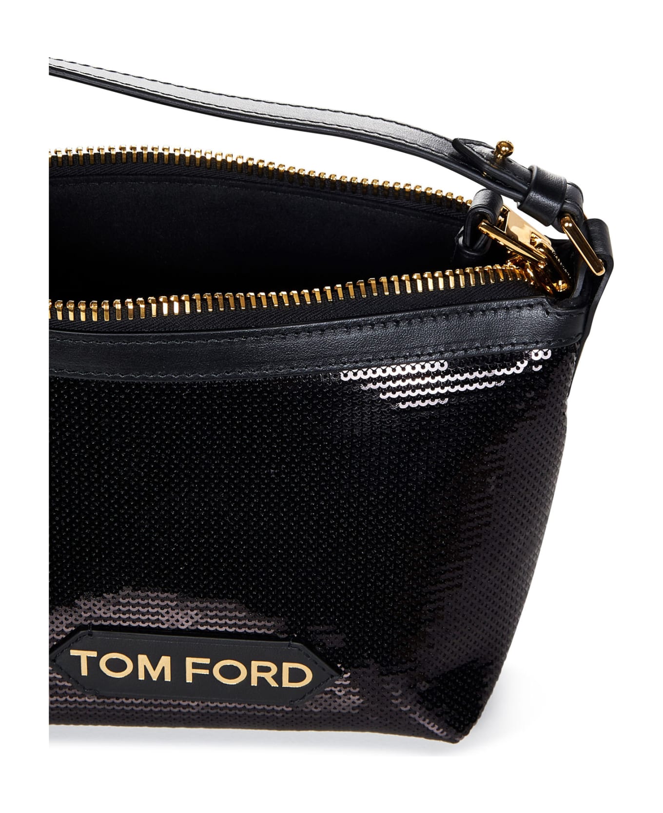 Tom Ford Label Small Handbag - Black