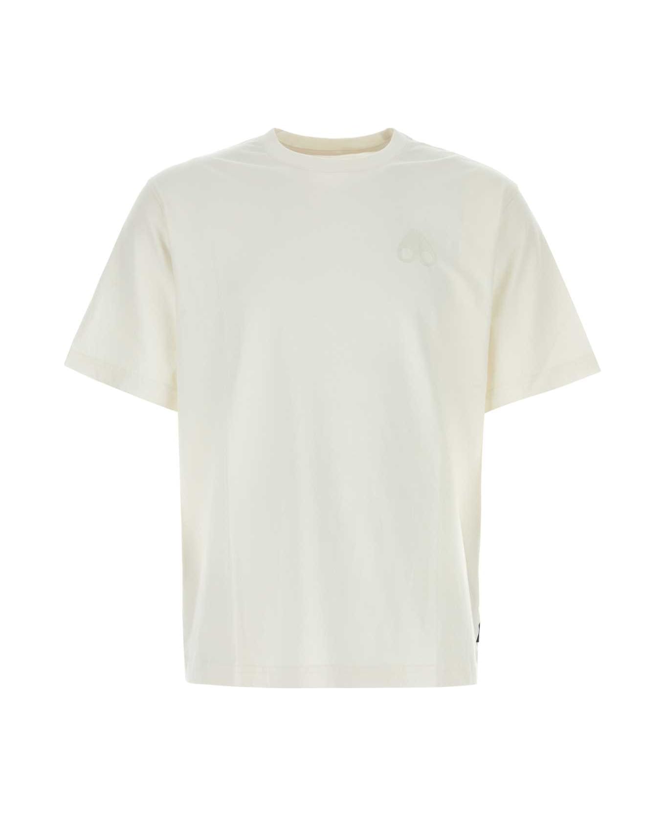 Moose Knuckles White Cotton T-shirt - PLASTER シャツ