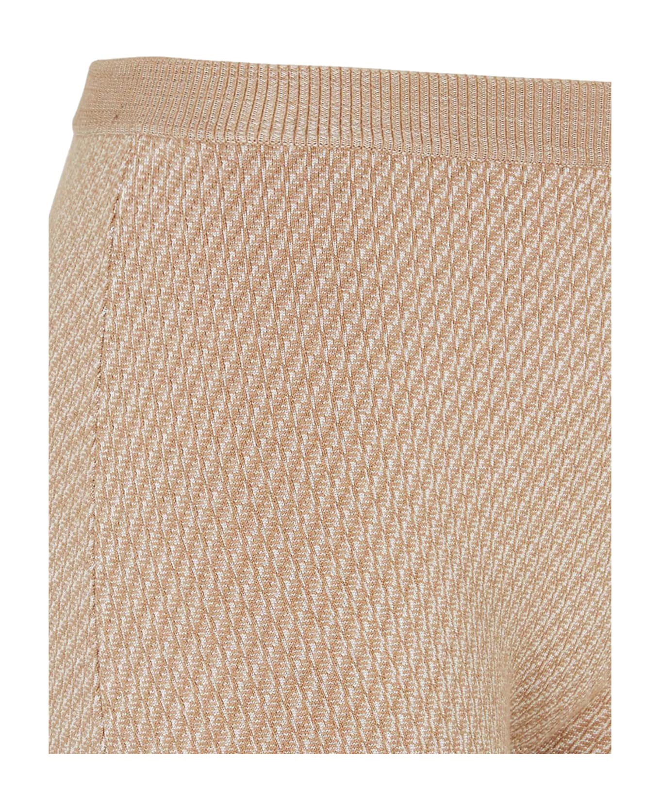 Fendi Wool And Silk Shorts - Nude 
Neutrals