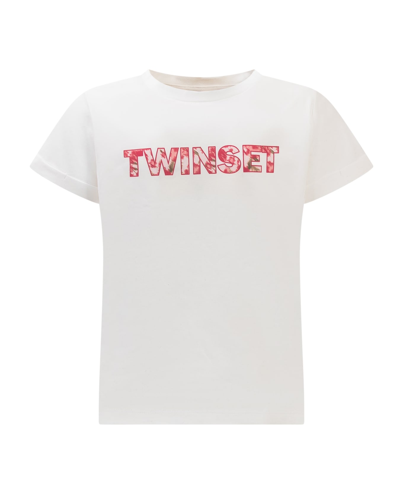 TwinSet T-shirt With Logo - ST.LOGO FIORATO Tシャツ＆ポロシャツ