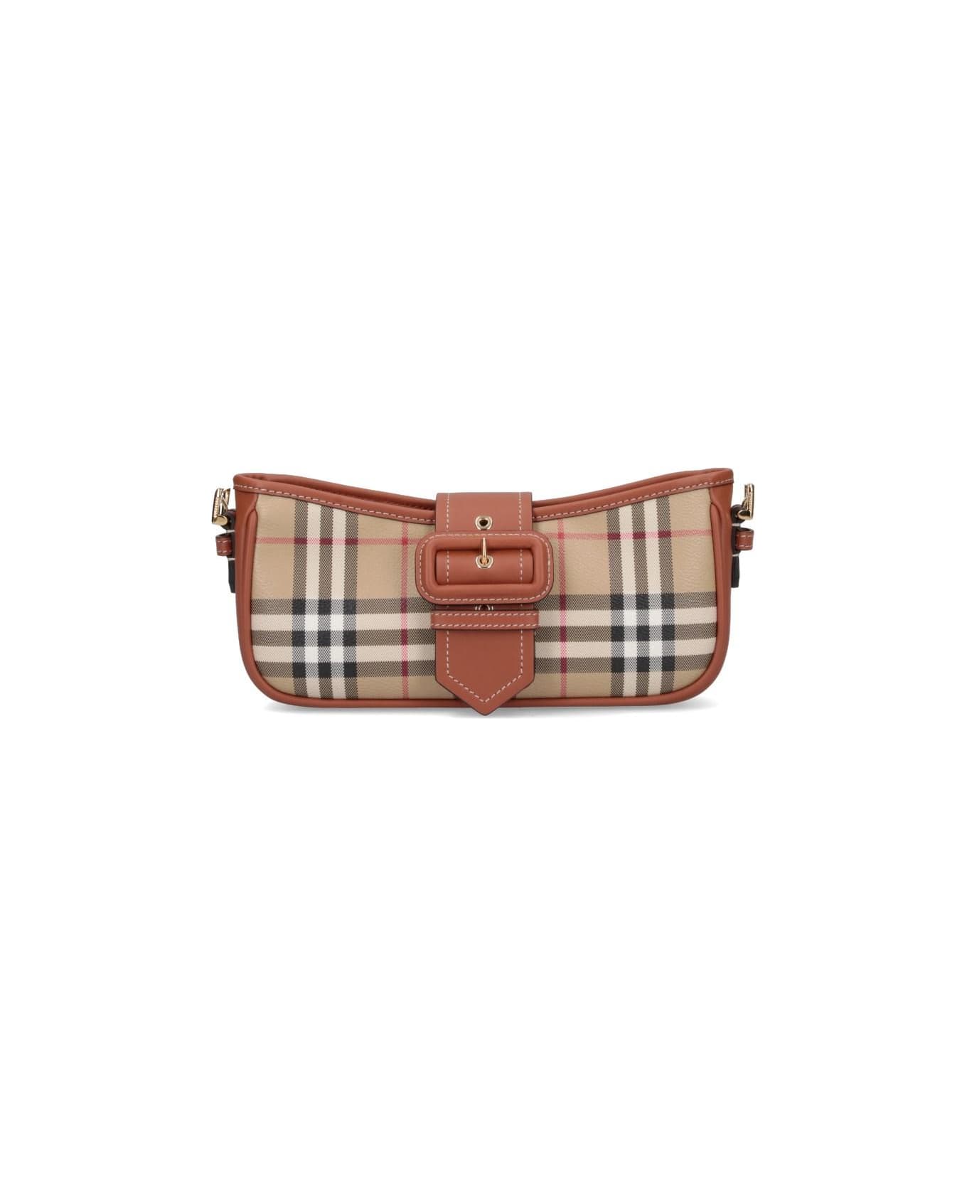 Burberry 'check' Shoulder Bag - BRIARBROWN