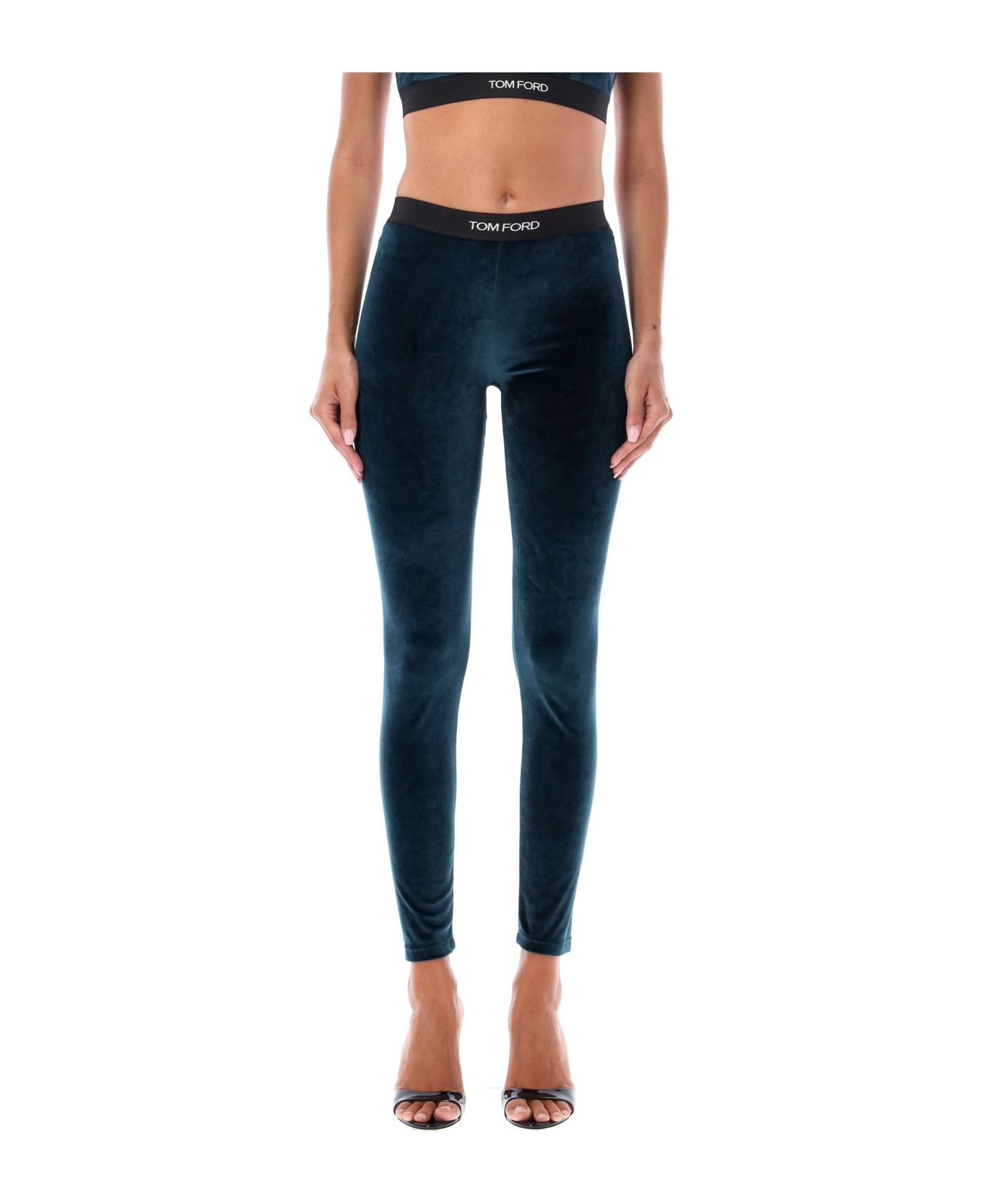 Tom Ford Branded Leggings - DARK EMERALD