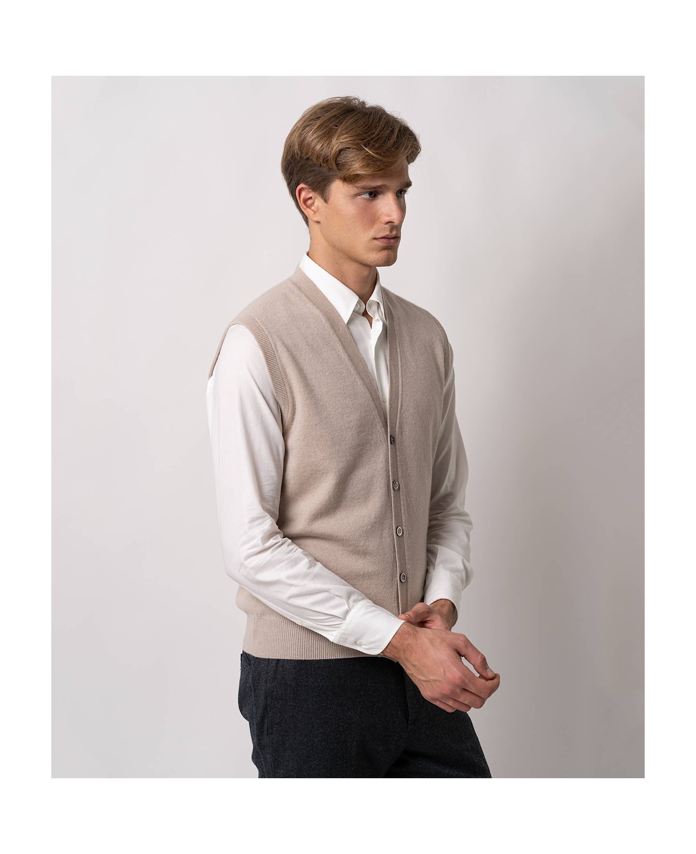 Larusmiani Gilet Solden Sweater - Beige