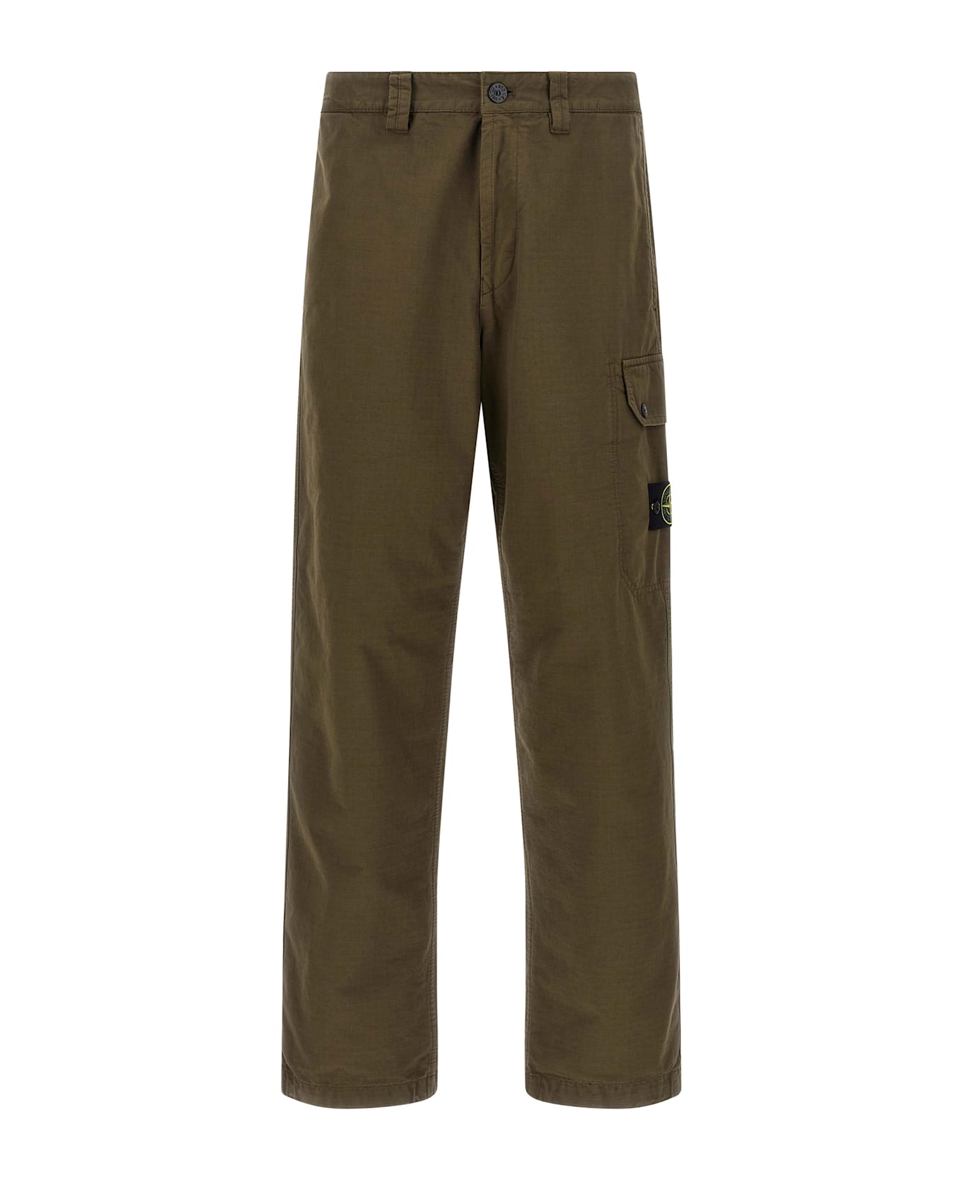 Stone Island Cotton Trousers - Green