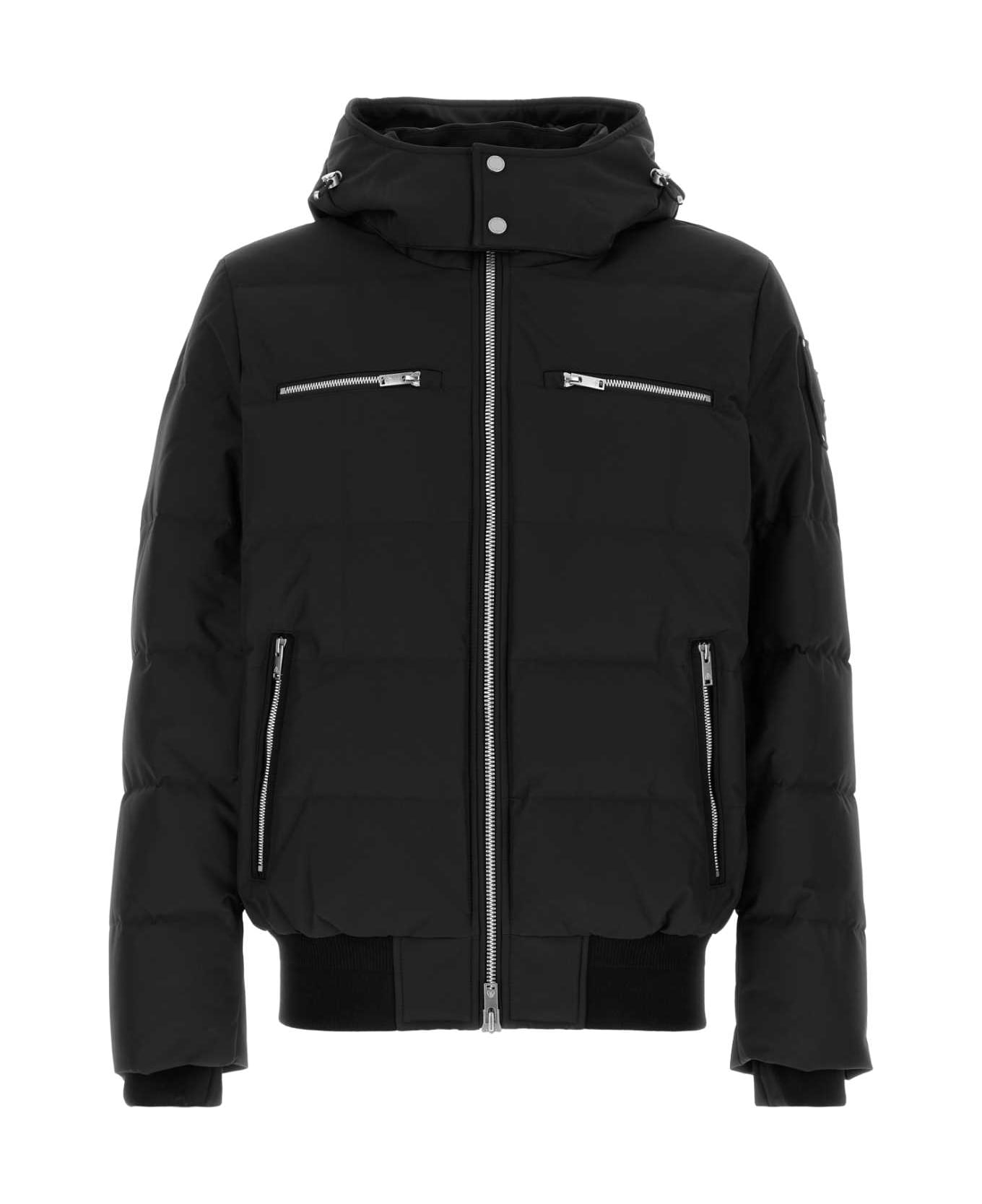 Moose Knuckles Black Polyester Cloud Bomber Down Jacket - BLK BLK