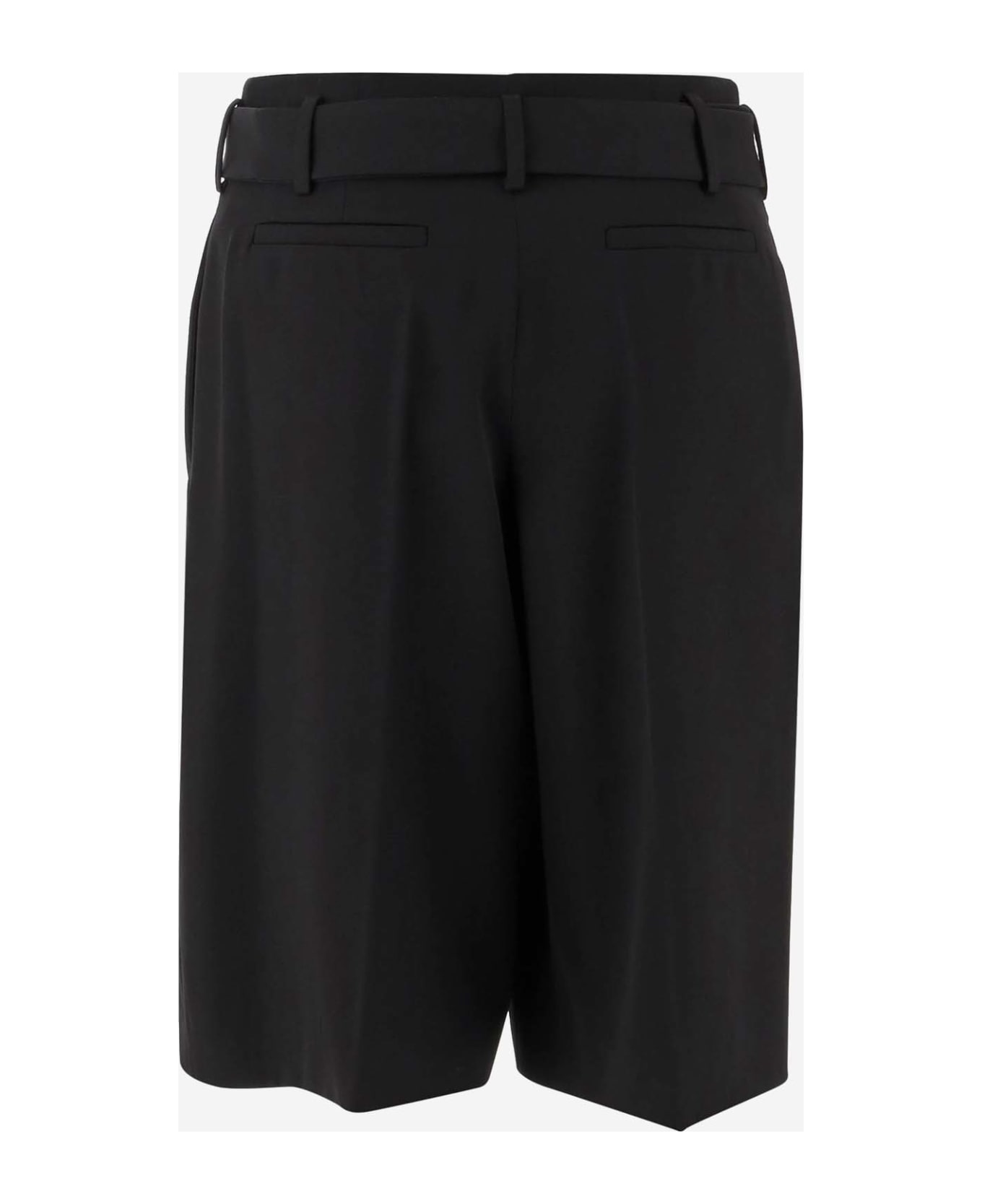 Valentino Wool Short Pants - Black