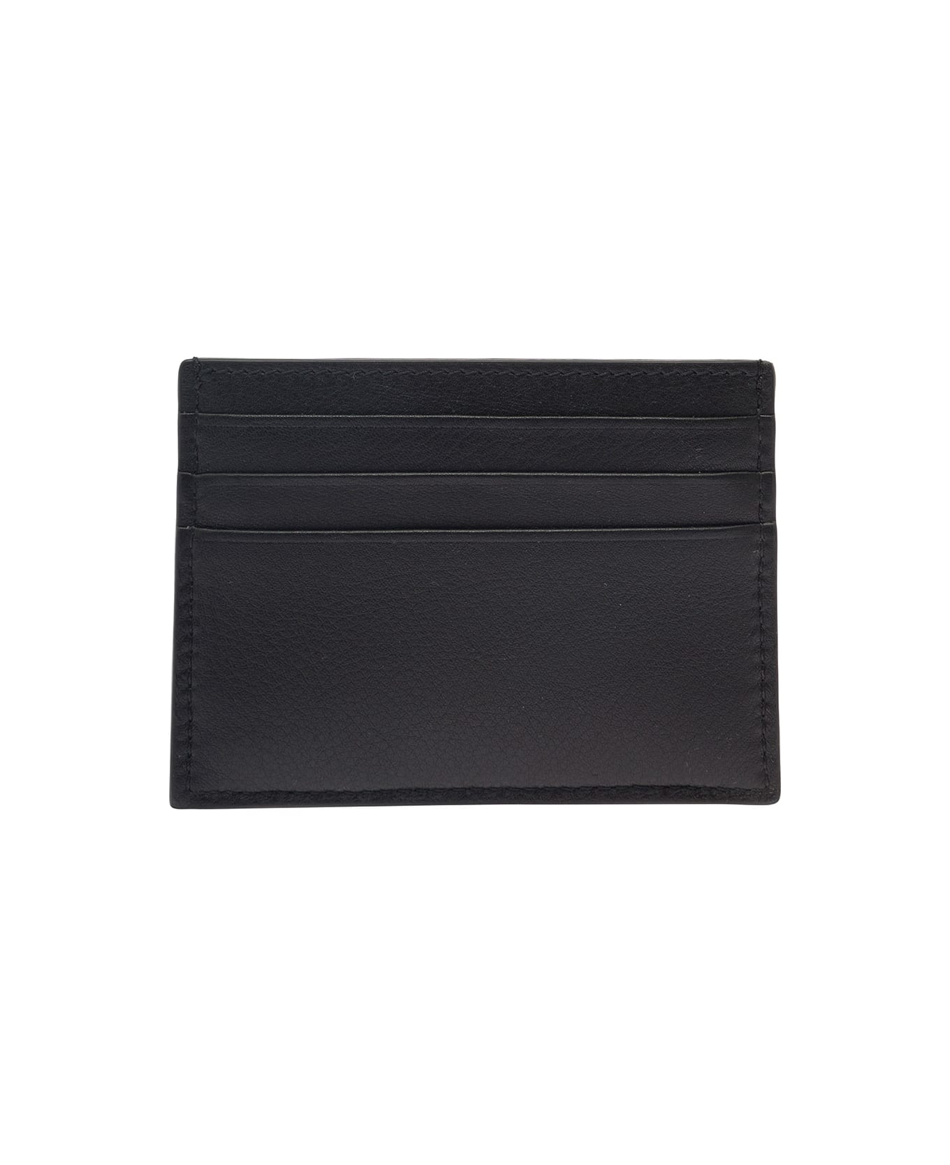 Alexander McQueen Black Card-holder With Harness Detail In Leather Man - Black