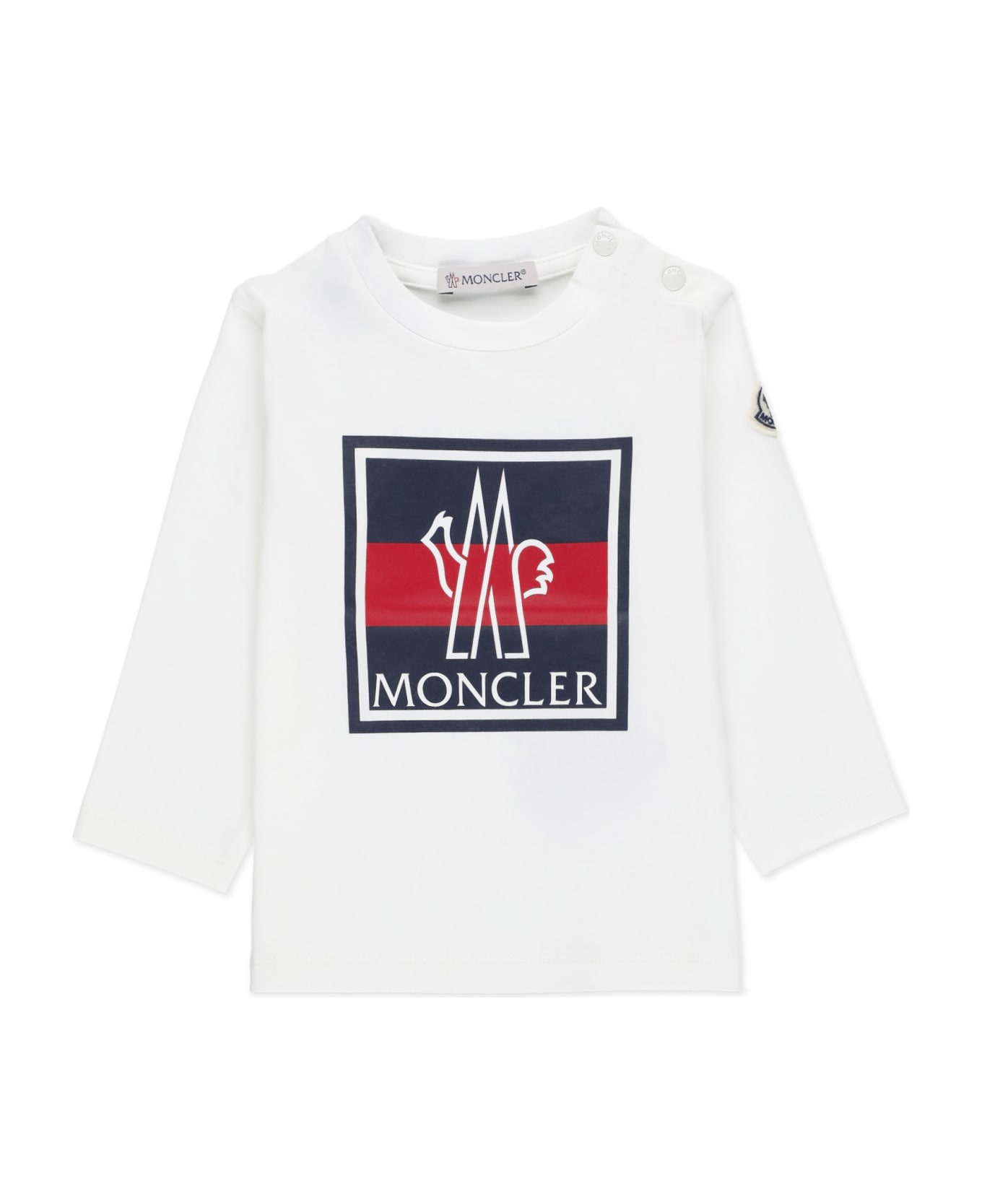 Moncler Sweater With Print - White