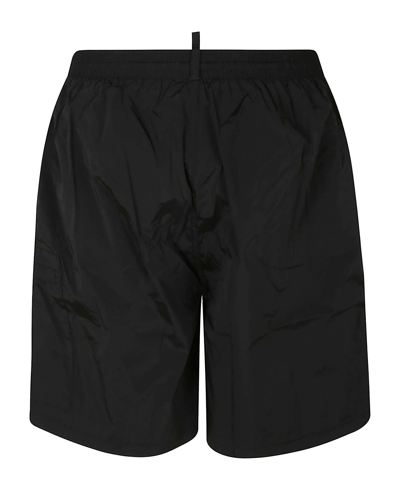 Dsquared2 Elastic Drawstring Waist Cargo Shorts - Black ショートパンツ