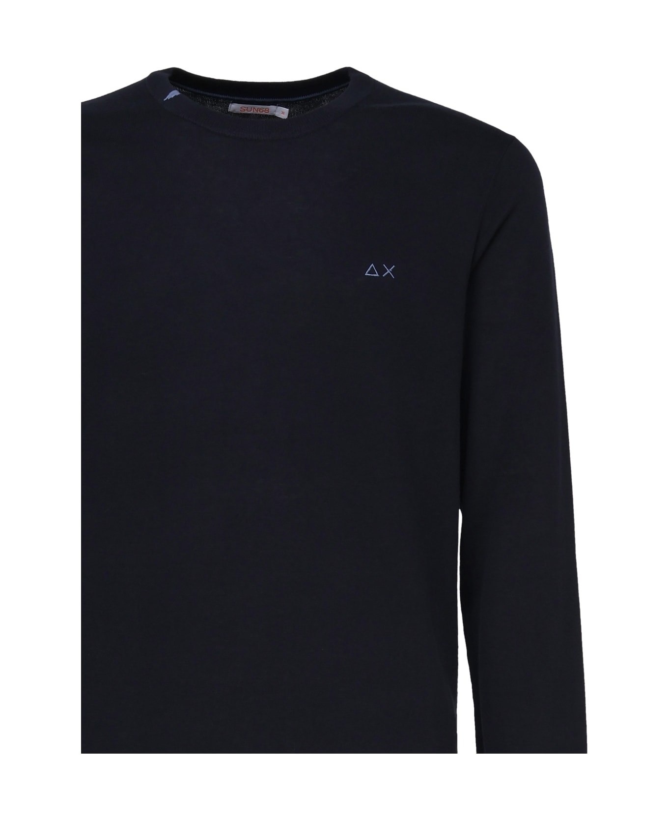 Sun 68 Sweater With Logo - Blue フリース