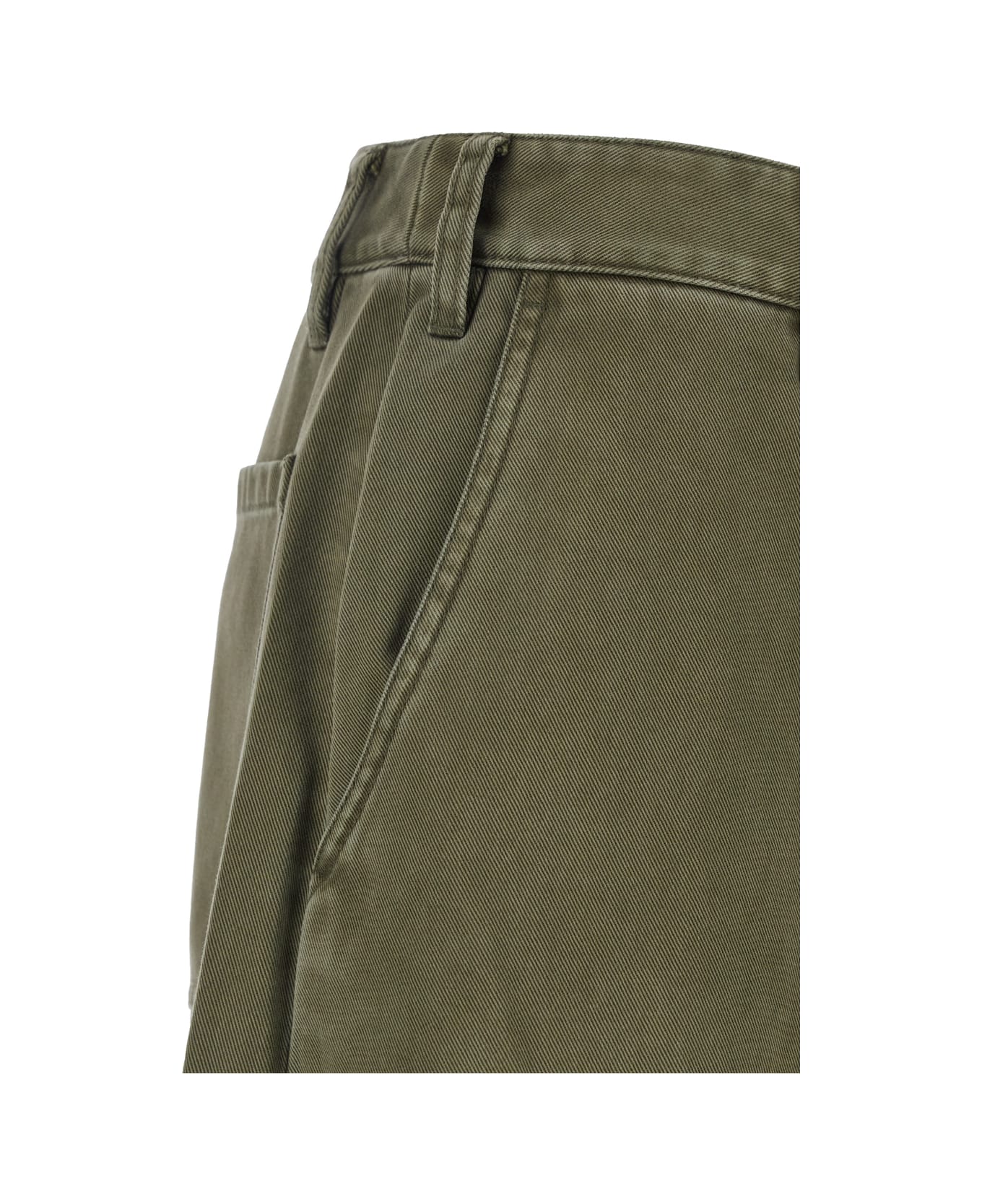 Frame 
the Bubble Cargo
 Green Jeans In Cotton Woman - Green