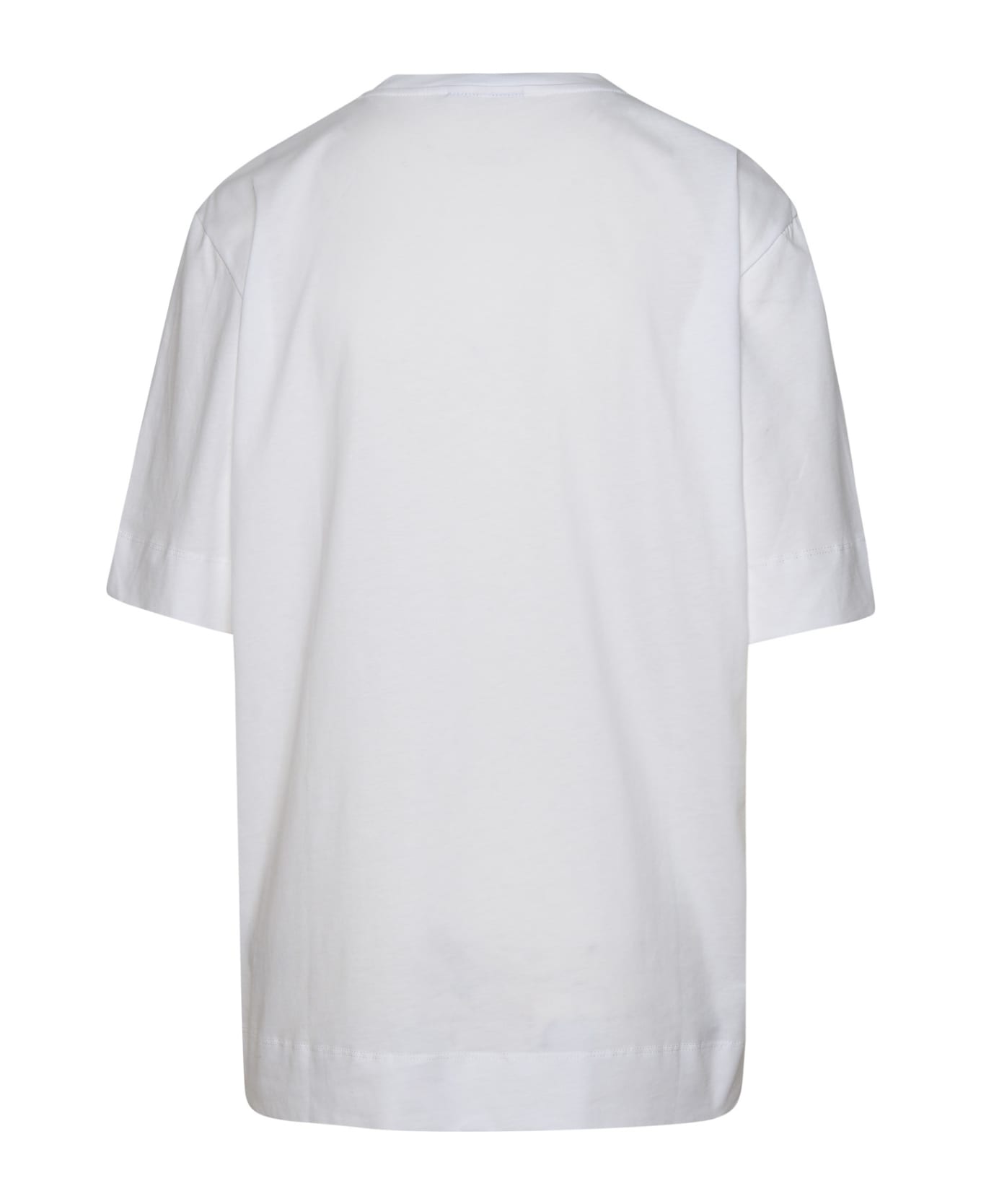 Ganni White Organic Cotton T-shirt - White
