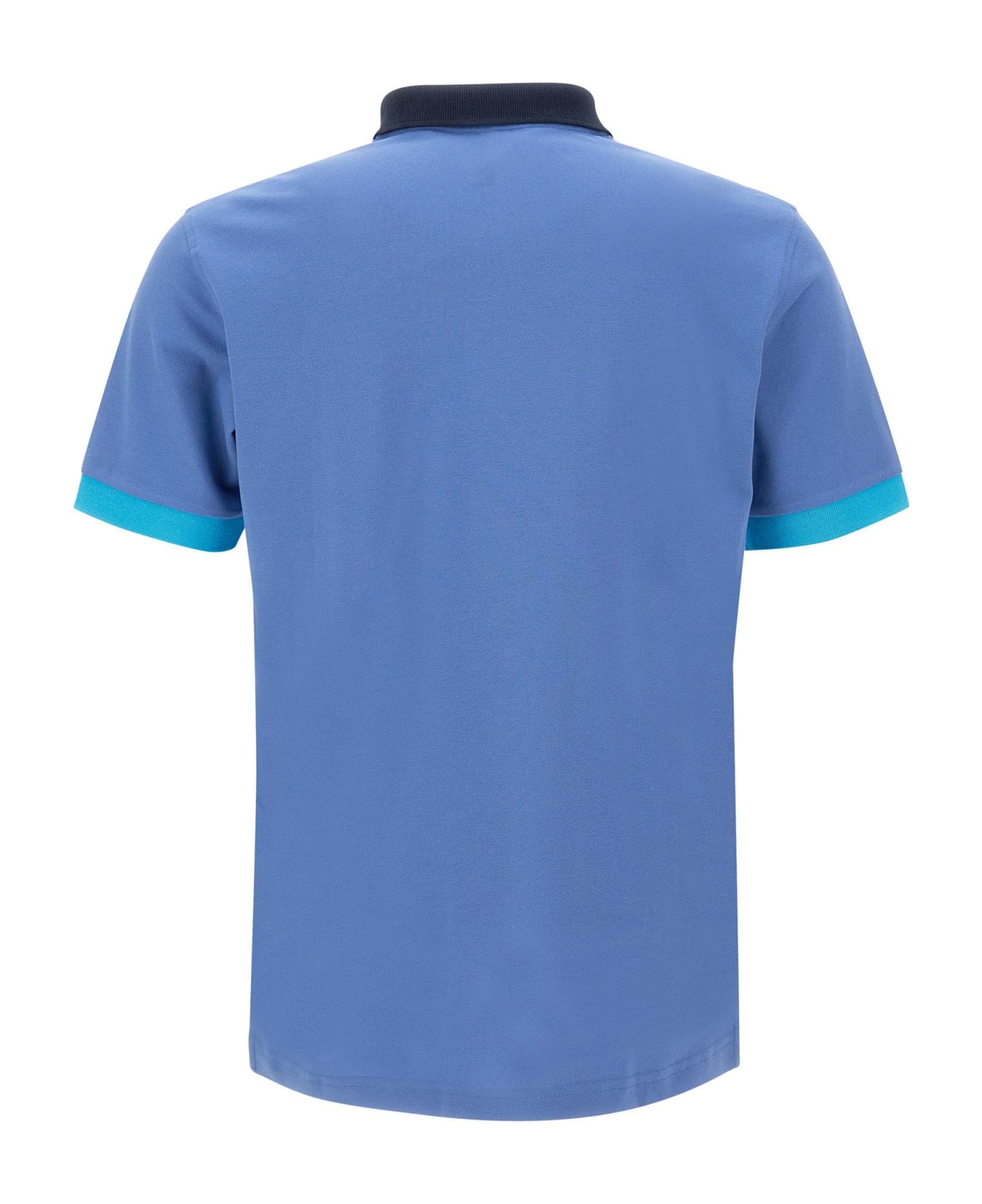 Sun 68 "3 Colours" Cotton Polo Shirt - BLUE ポロシャツ
