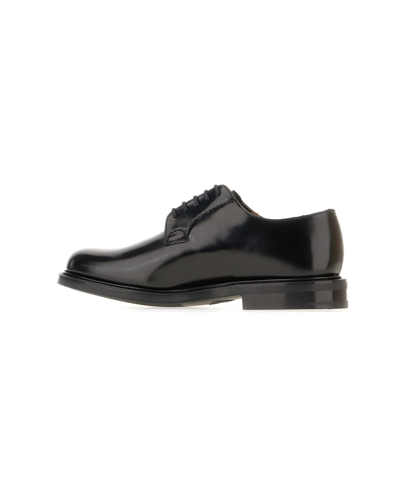 Church's Black Leather Lace Up Shoes - BLACK