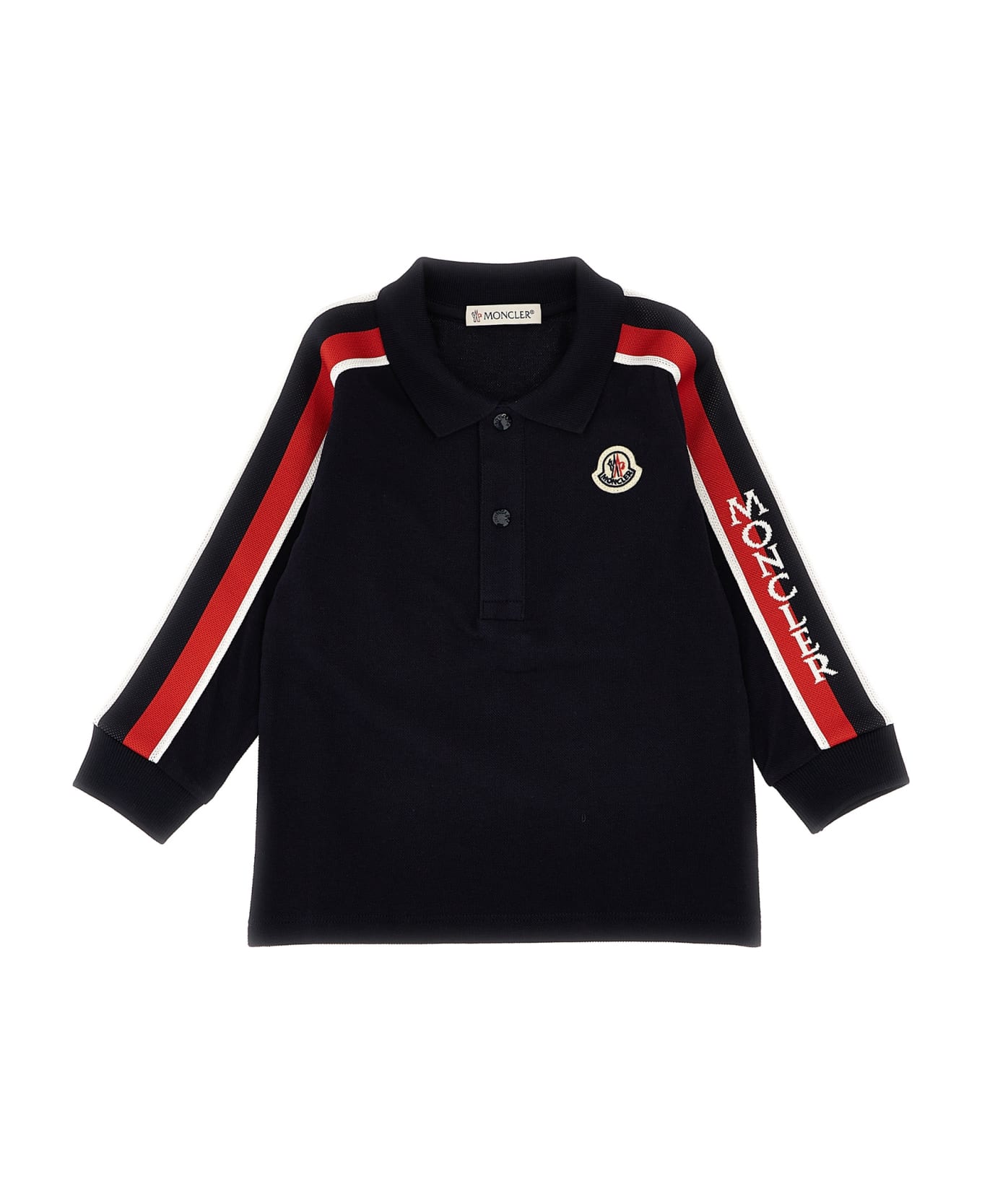 Moncler Polo Contrasting Bands - Blue Tシャツ＆ポロシャツ