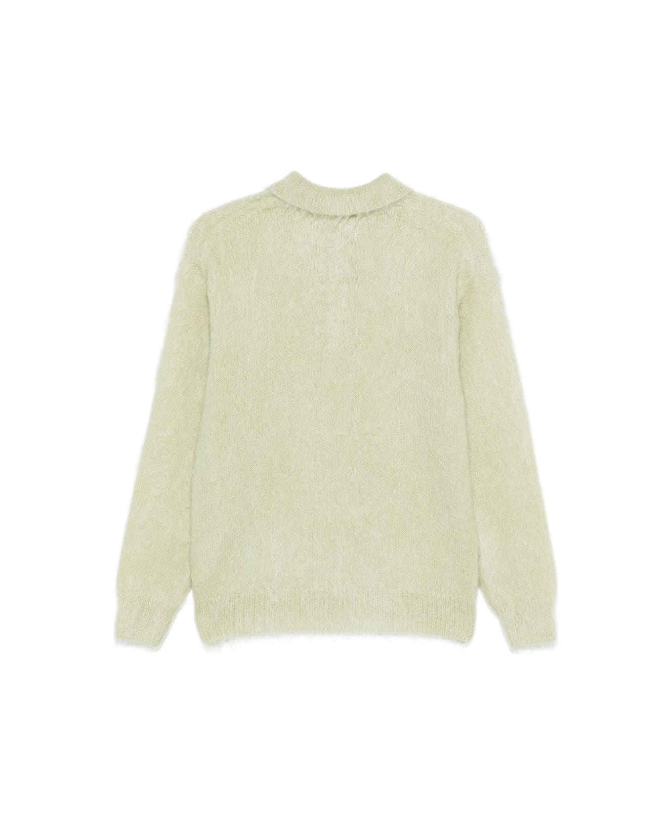 Auralee Wool Polo Shirt - Kaki