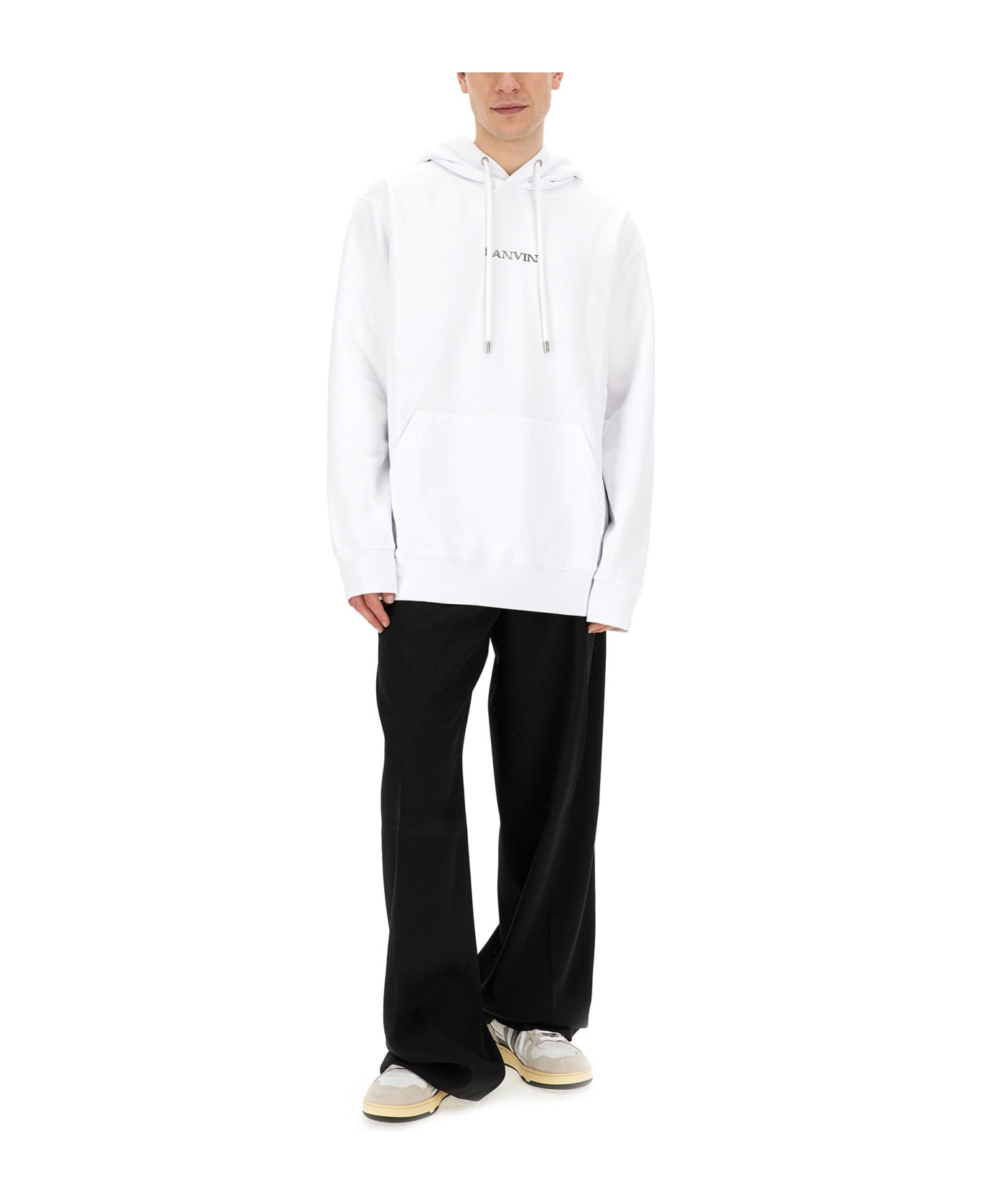 Lanvin Sweatshirt With Logo - OPTIC WHITE フリース