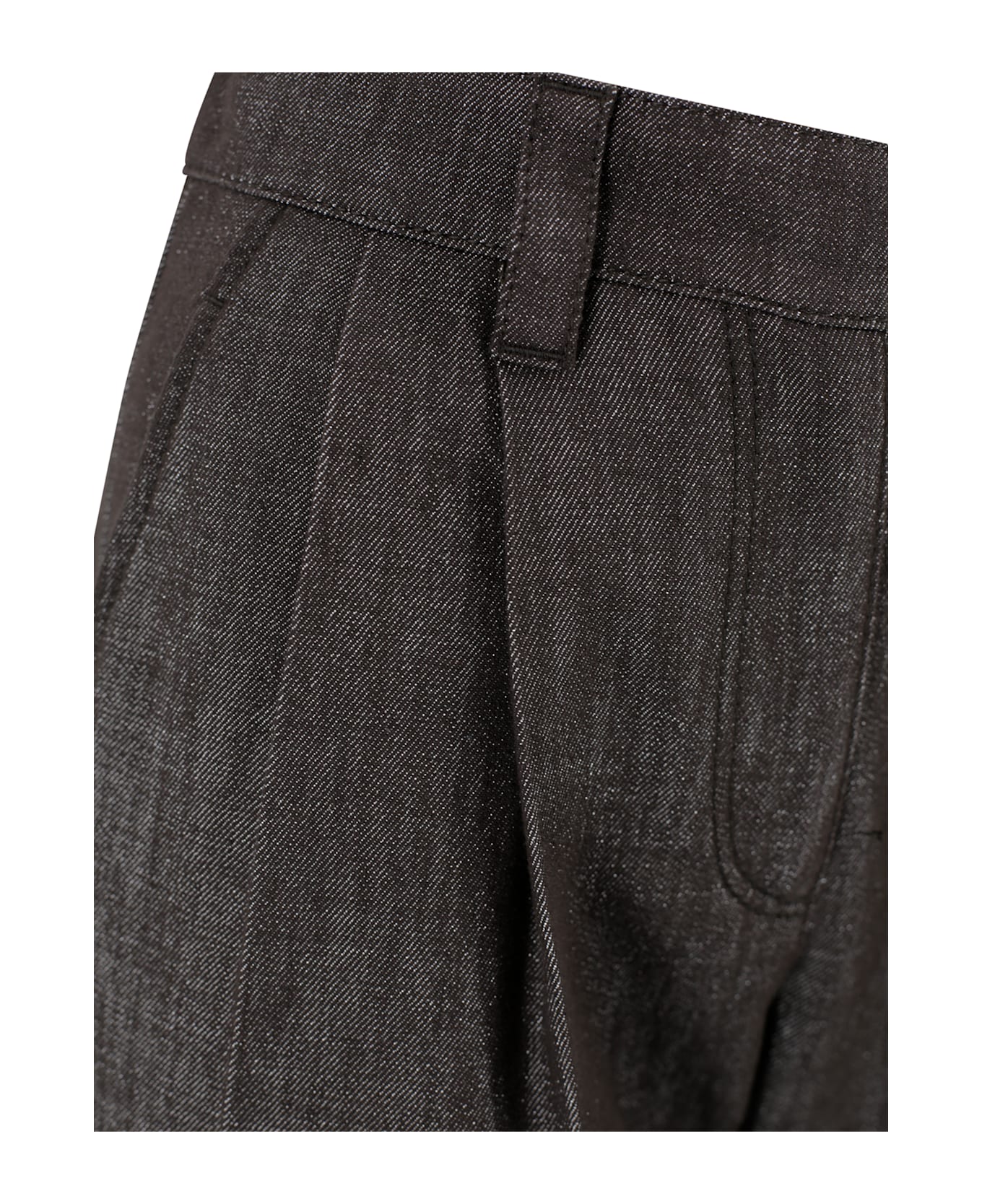 Brunello Cucinelli Loose Curved Pants - Brown