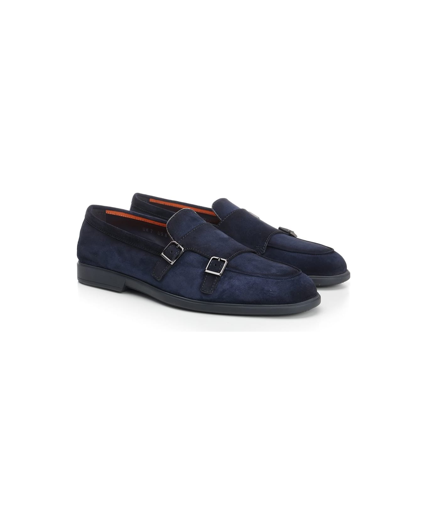 Santoni Double Buckle Loafers - Blue