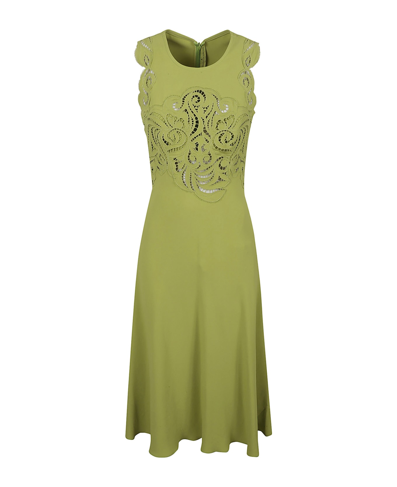 Ermanno Scervino Perforated Long Sleeveless Dress - Dark Citron ワンピース＆ドレス