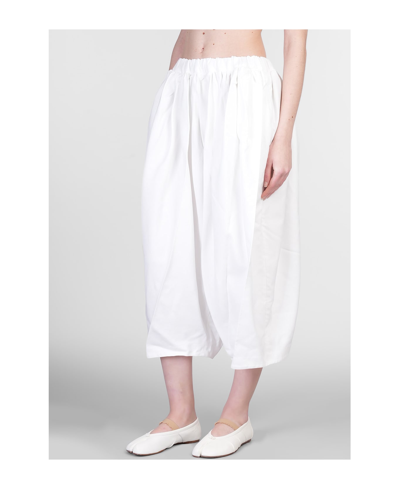 Comme des Garçons Pants In White Polyester - white