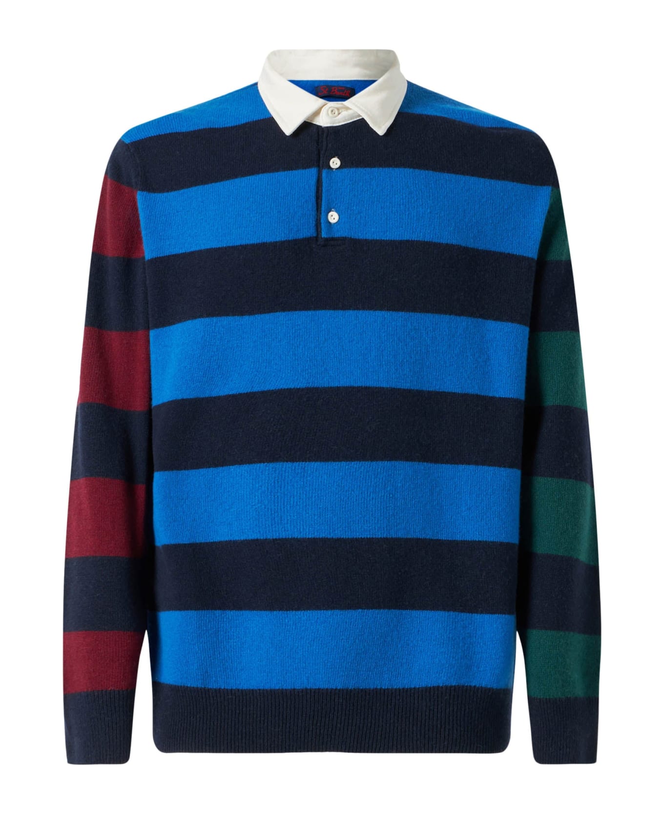 MC2 Saint Barth Striped Knitted Polo - MULTICOLOR