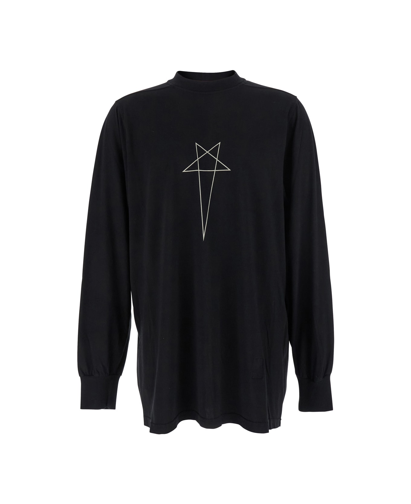 DRKSHDW Black Crewneck T-shirt With Logo Print On The Front In Cotton Man - Black