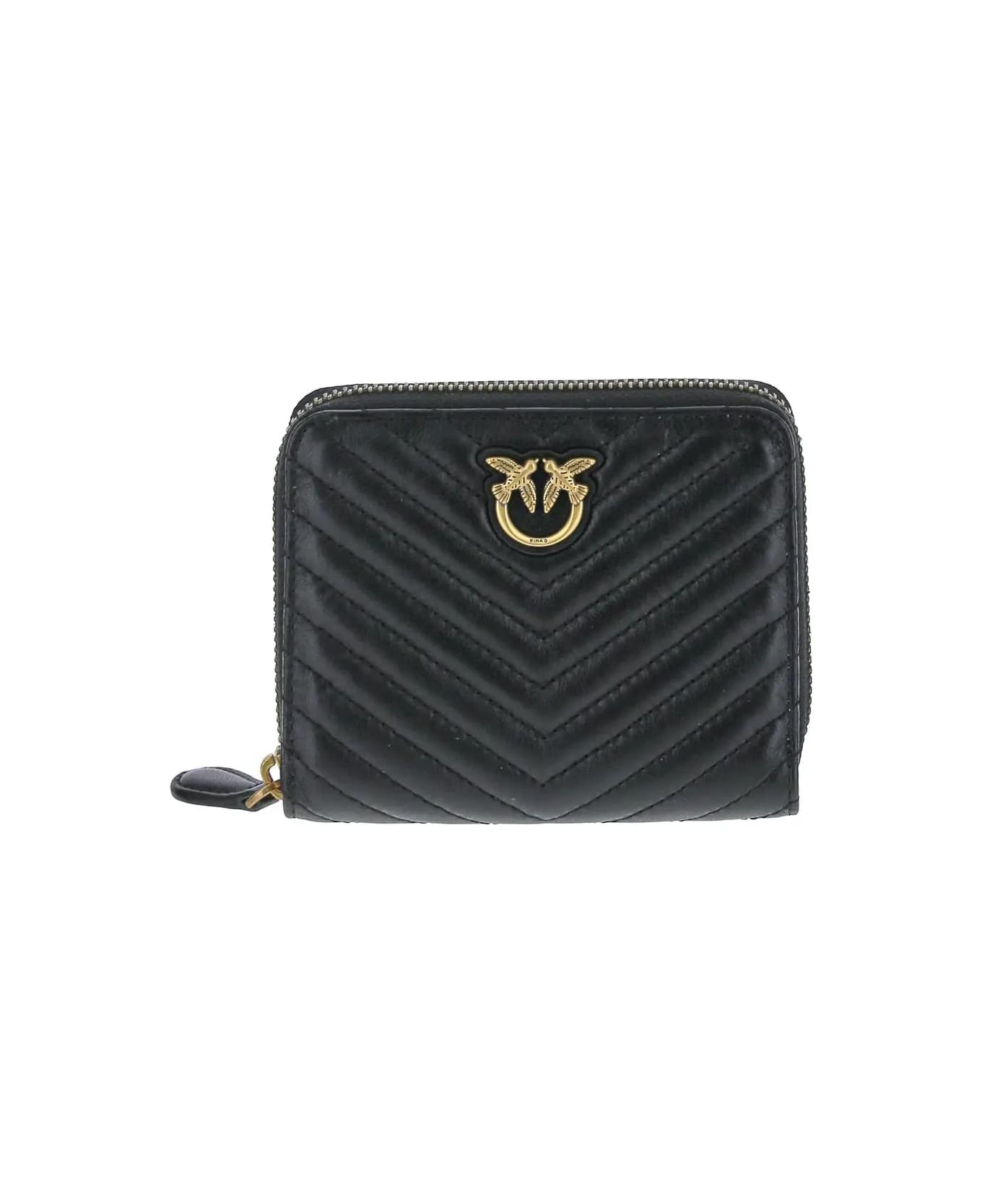 Pinko Taylor Leather Zip Around Wallet - Black 財布