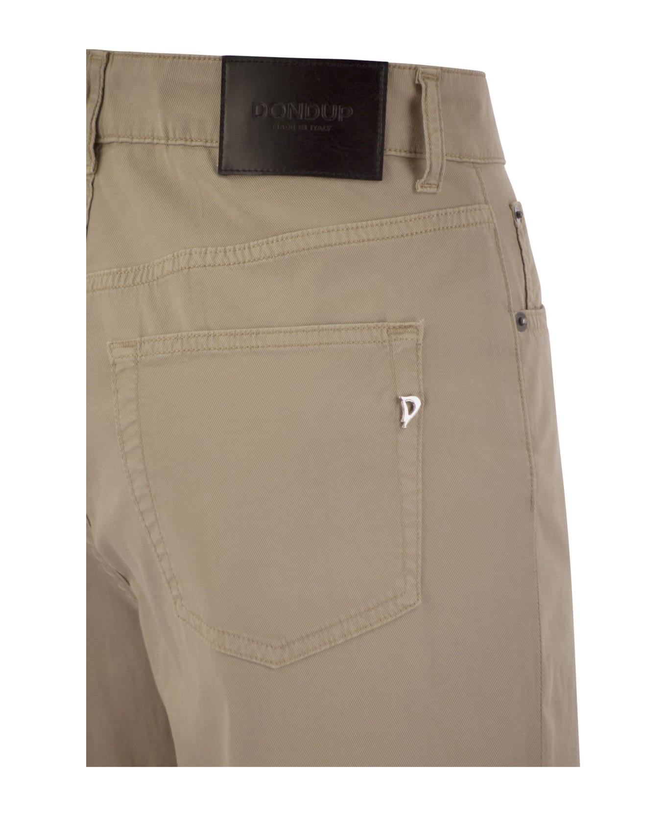 Dondup Tami - 5-pocket Wide Leg Trousers - Beige