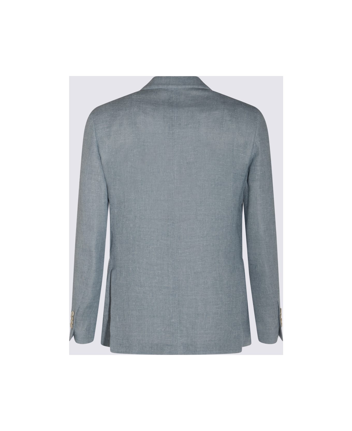 Lardini Light Blue Linen-wool Blend Blazer - Light Blue
