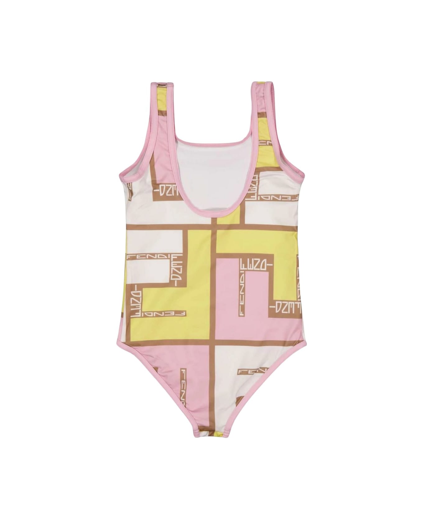 Fendi Puzzle Swimsuit - Oq Pink