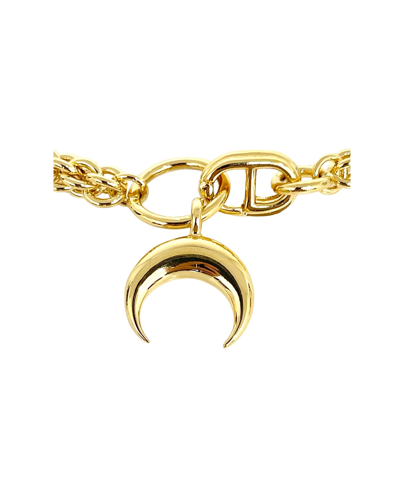 Marine Serre Moon Braided Chain - Shiny Gold