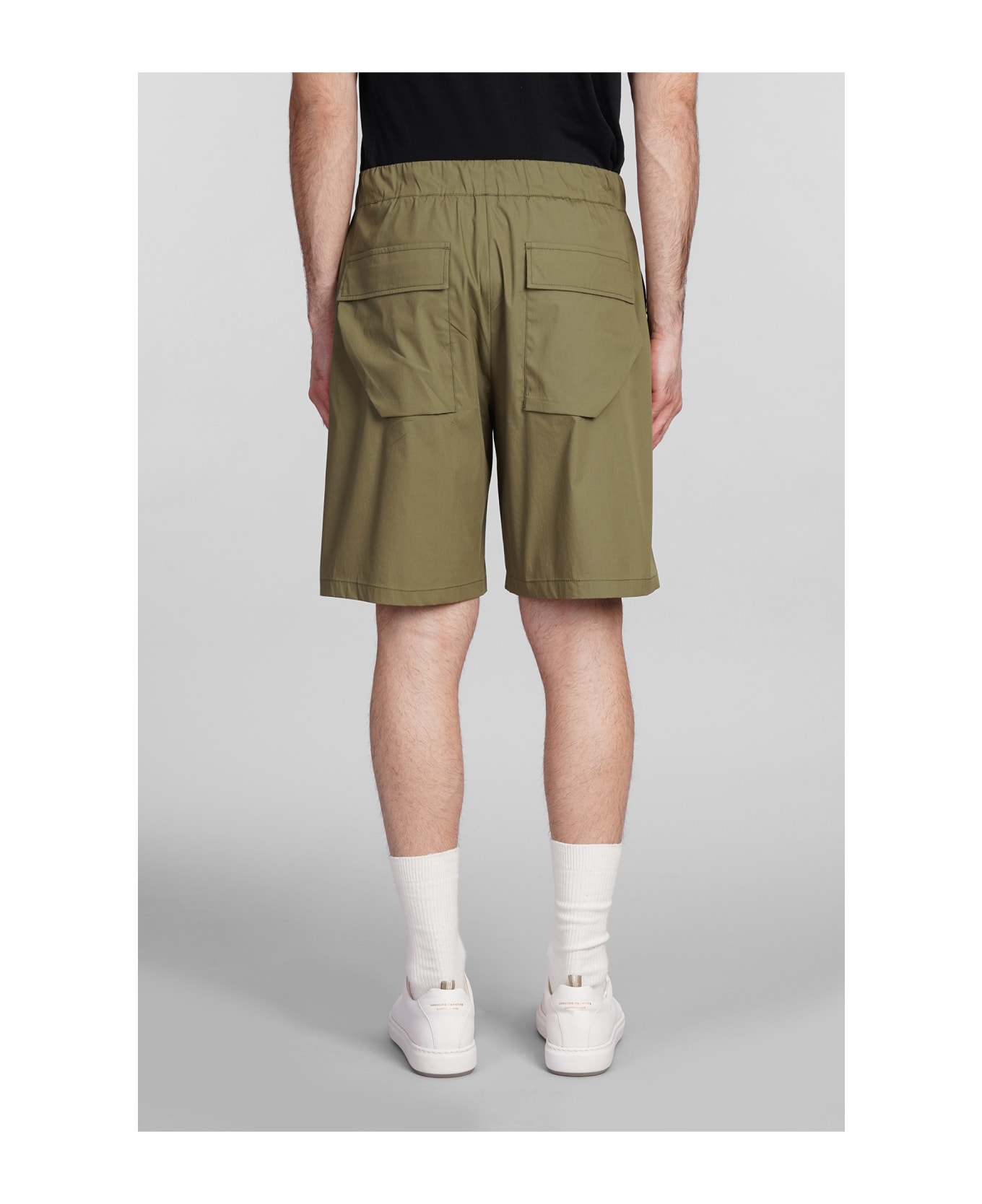 Low Brand Combo Shorts In Green Cotton - green ショートパンツ