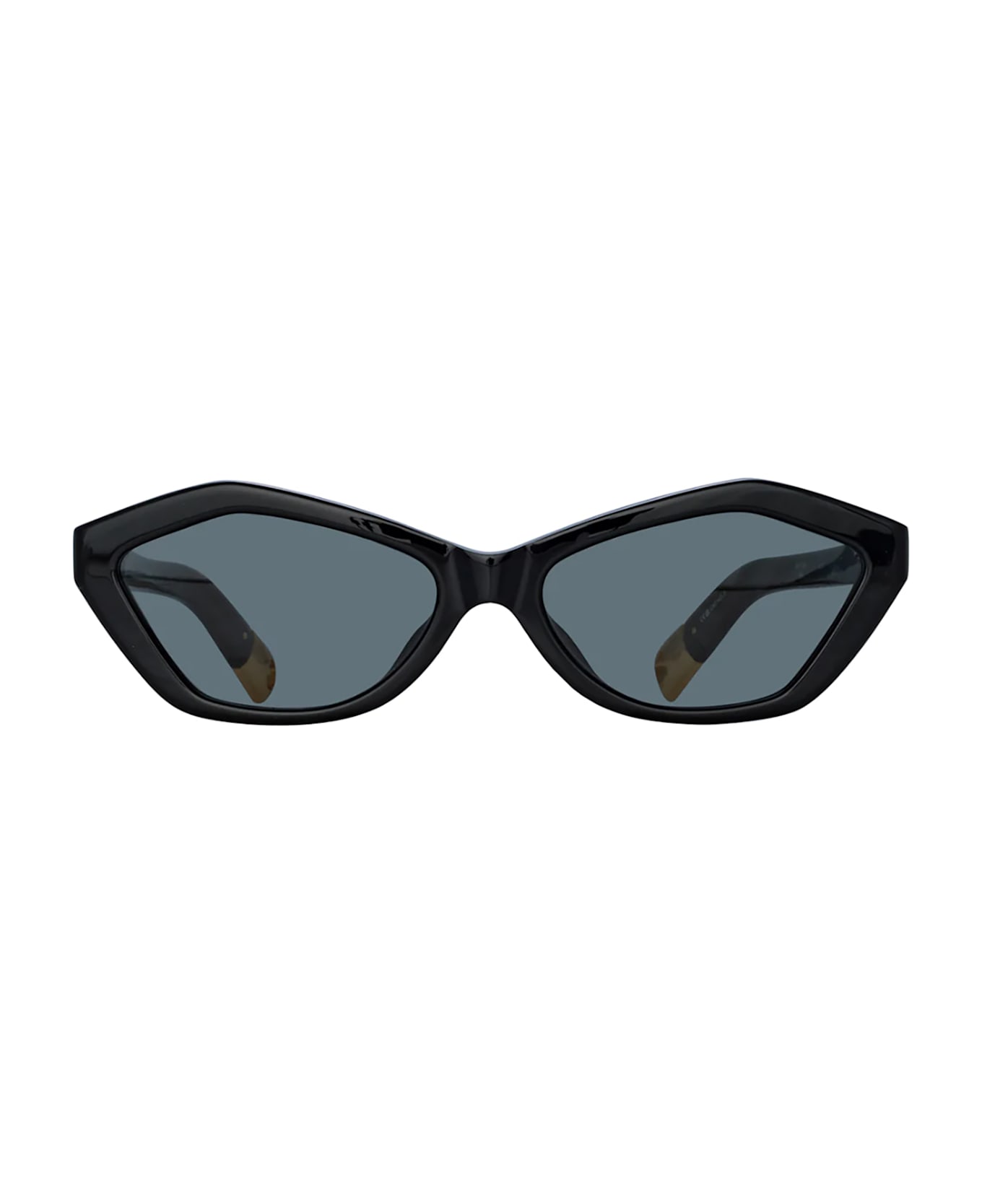 Jacquemus BAMBINO Sunglasses - Black/ Yellow Gold/ Grey