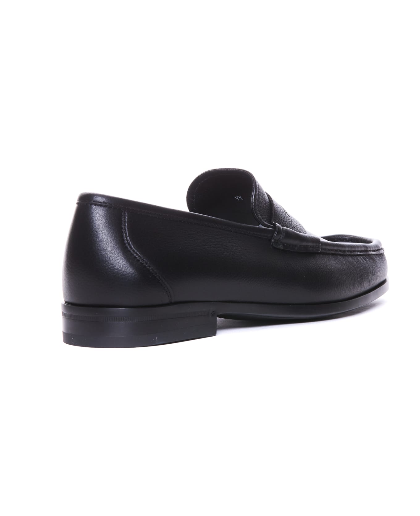 Ferragamo Dupont Loafers With Ferragamo Logo - Black ローファー＆デッキシューズ