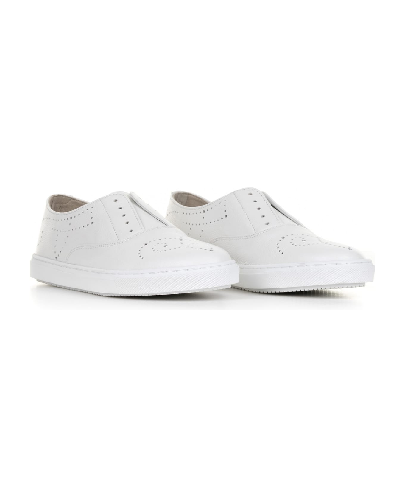 Fratelli Rossetti One White Leather Slip-on Sneaker - BIANCO