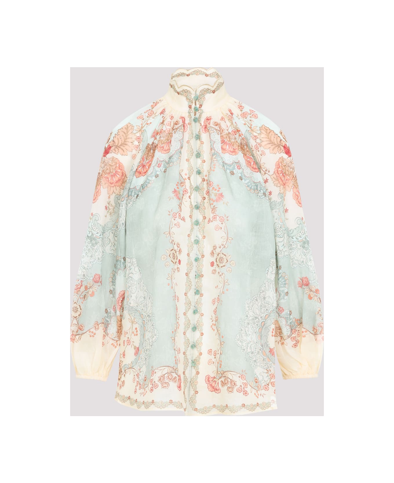 Zimmermann Daylight Blouse - Wallpaper Floral Mint