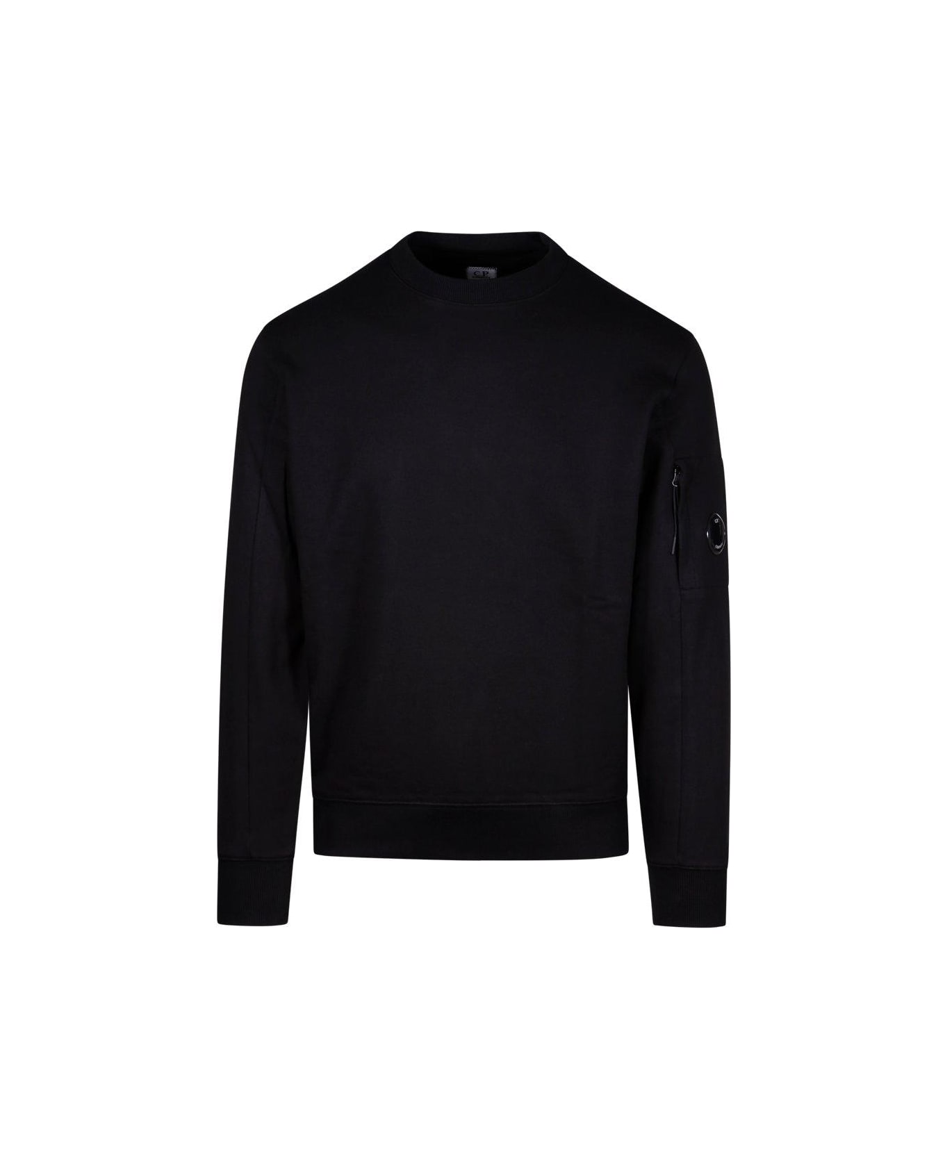 C.P. Company Crewneck Long-sleeved Sweatshirt - Black