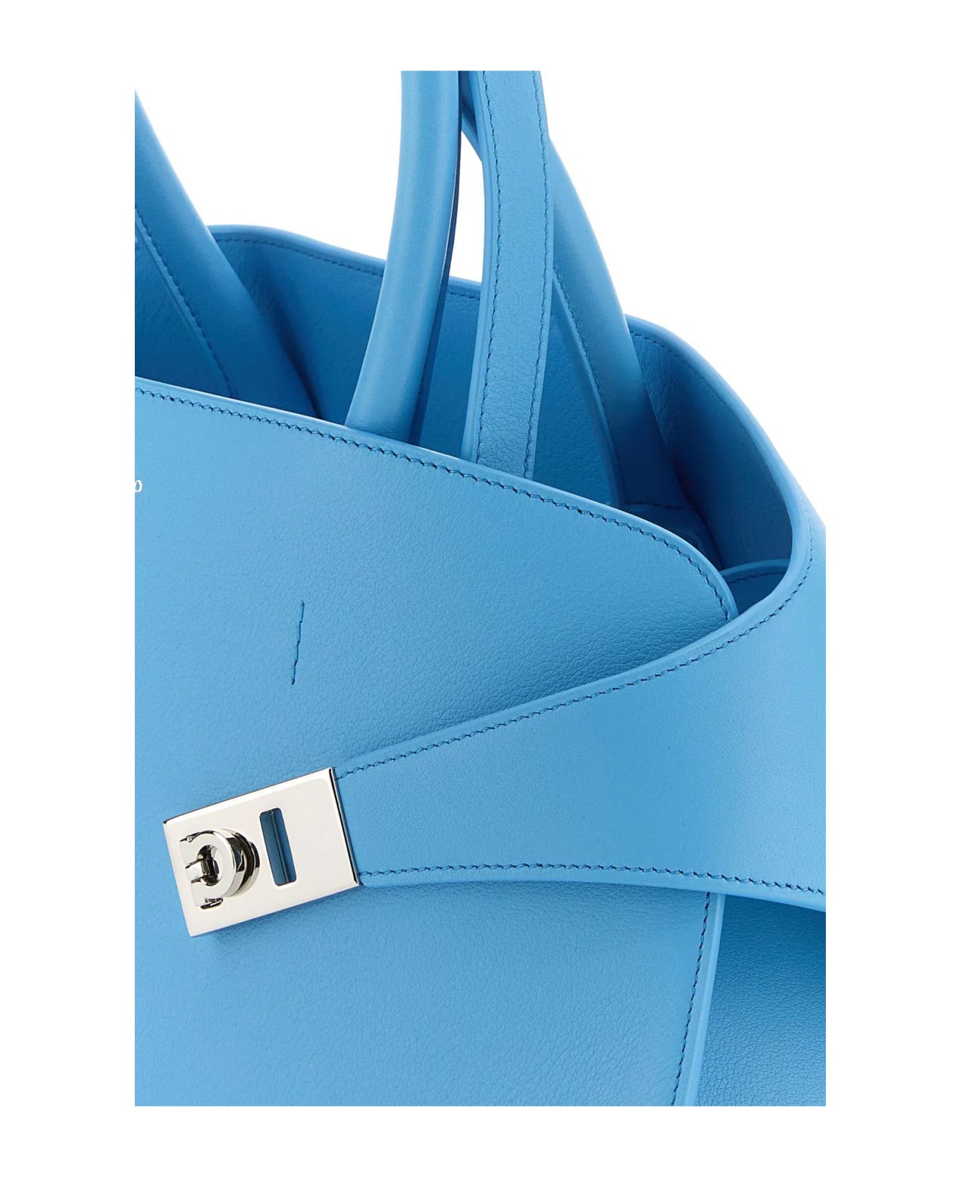 Ferragamo Turquoise Leather Small Hug Handbag - Gnawed Blue