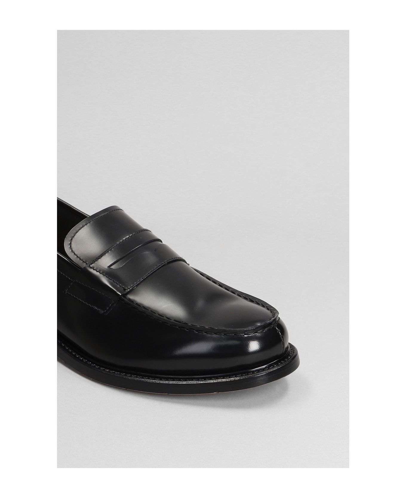 Premiata Loafers In Black Leather - black