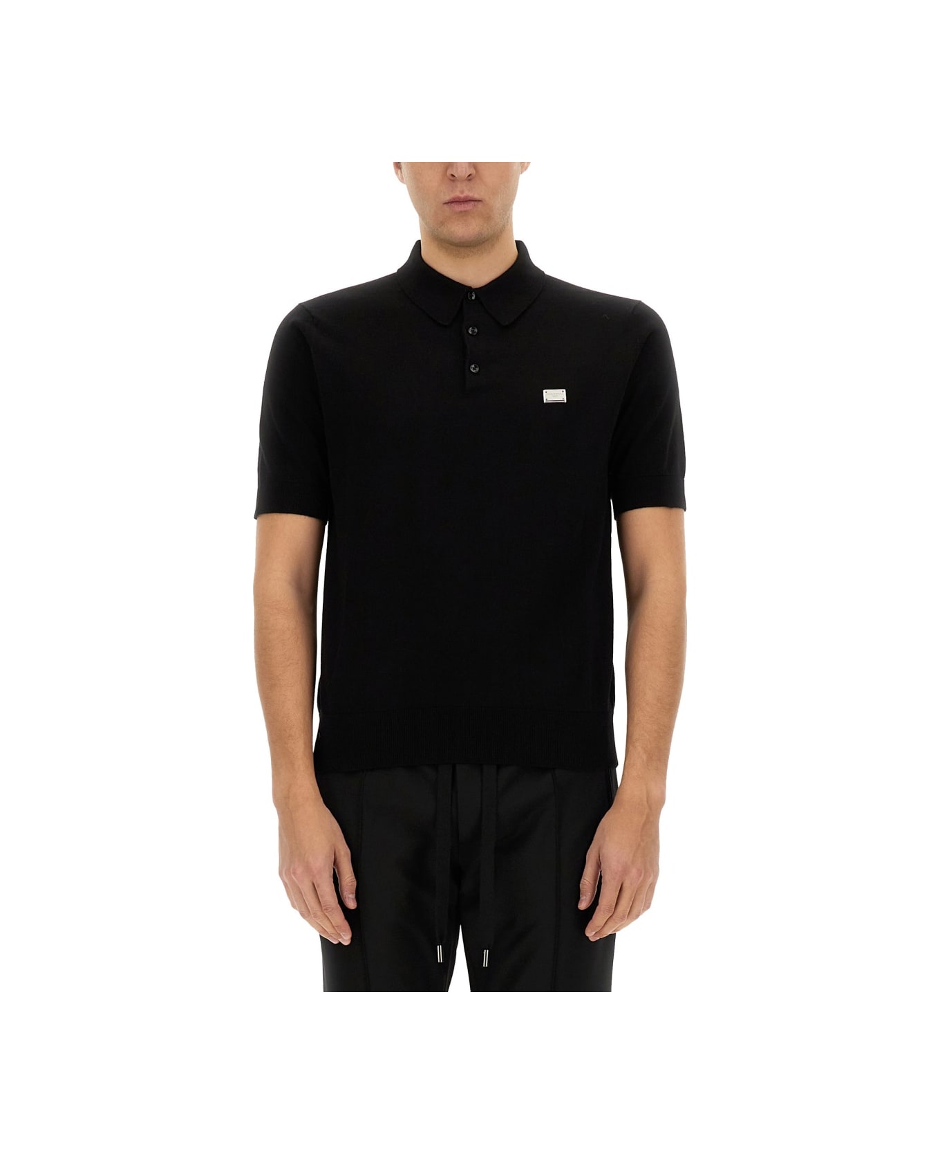 Dolce 
Gabbana Polo With Logo - Nero