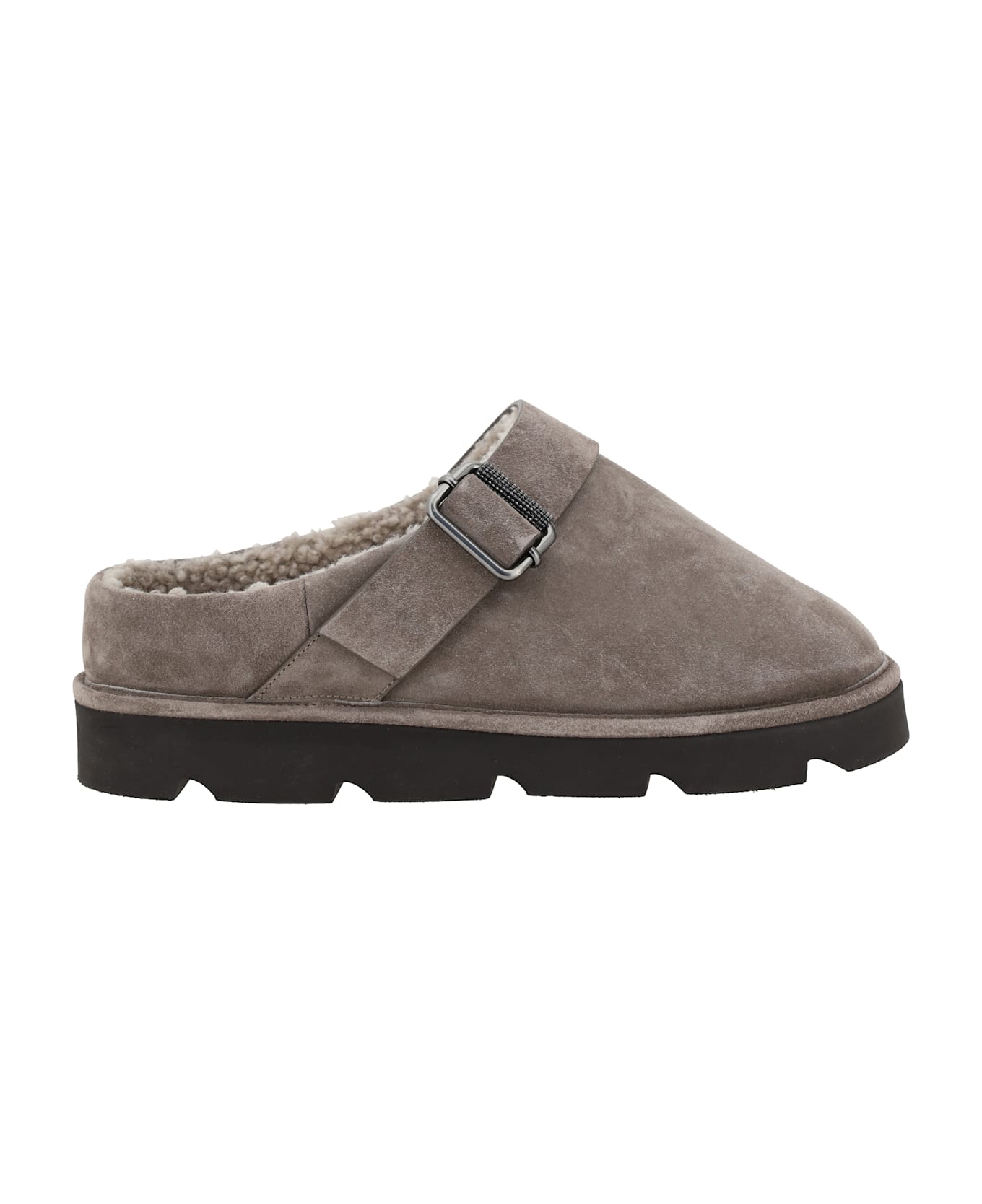 Brunello Cucinelli Fur Sabot