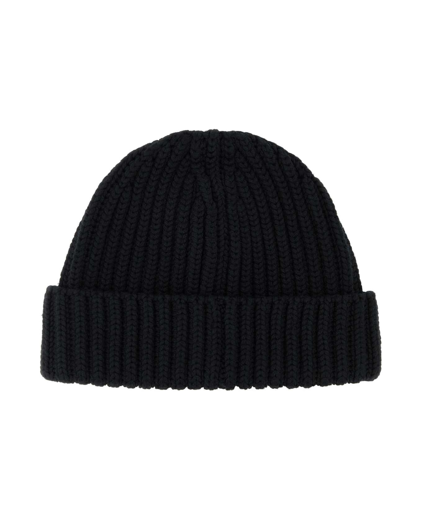 Prada Black Wool Beanie Hat - NERO