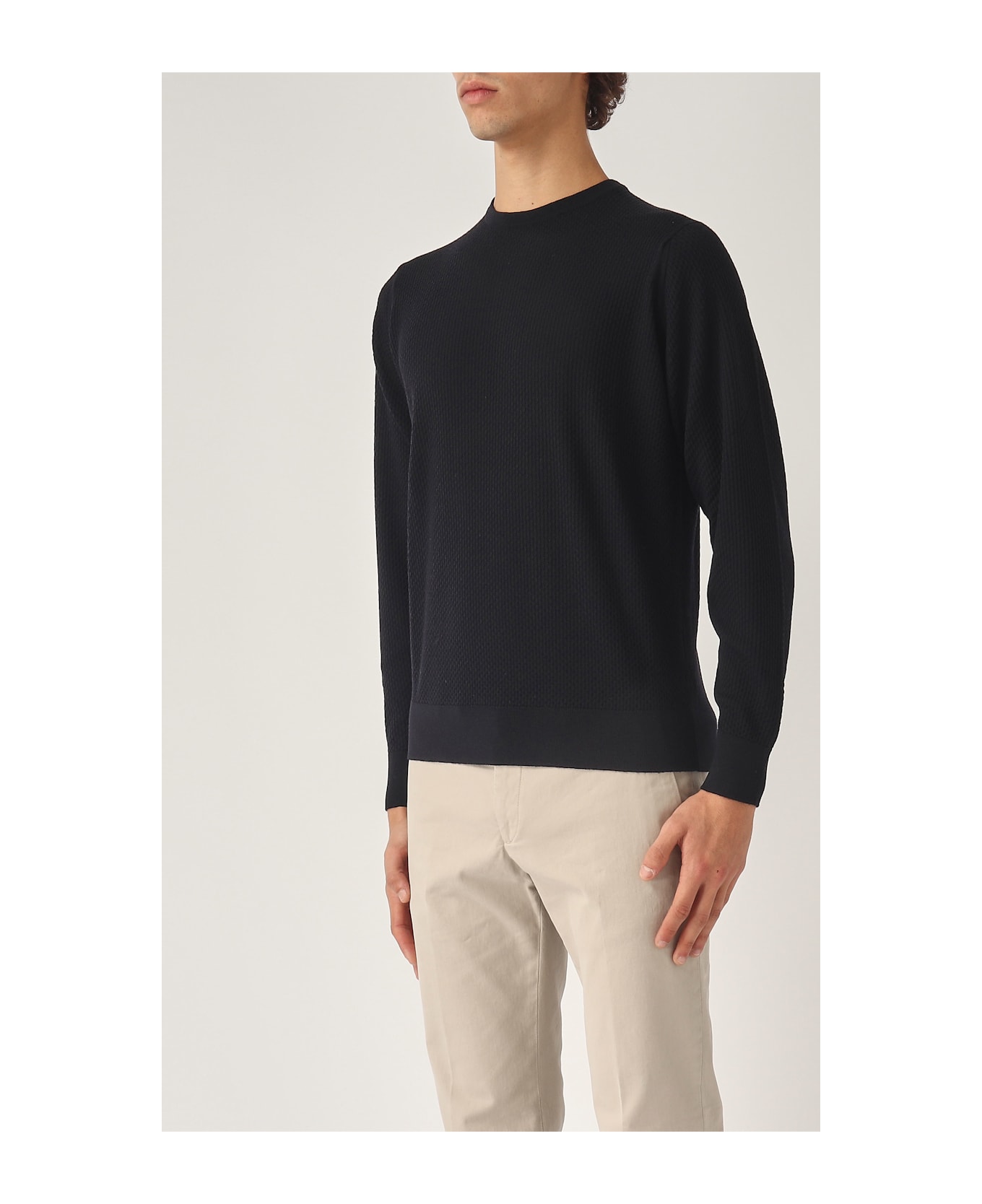 Filippo De Laurentiis Girocollo Manica Lunga Sweater - NAVY