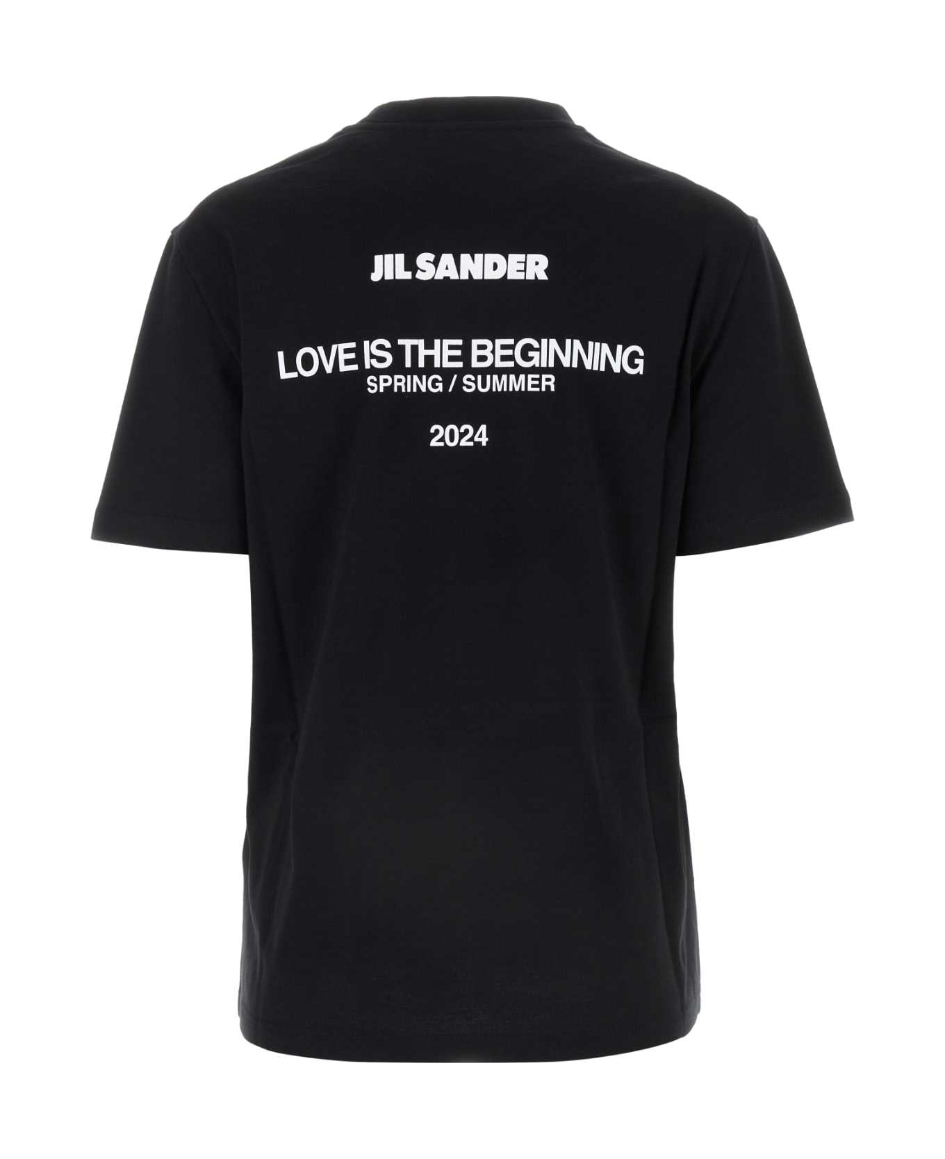 Jil Sander Black Cotton T-shirt - BLACK Tシャツ