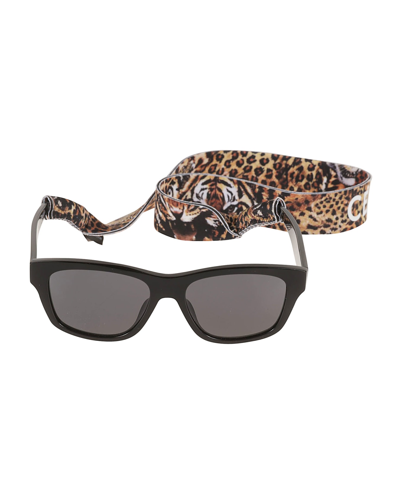 Celine Wayfarer W/ Logo Lace Sunglasses - Black