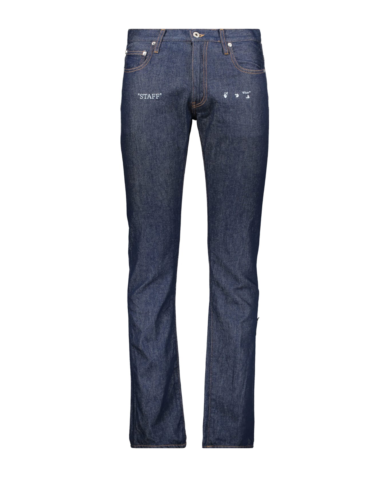 Off-White 5-pocket Slim Fit Jeans - blue デニム