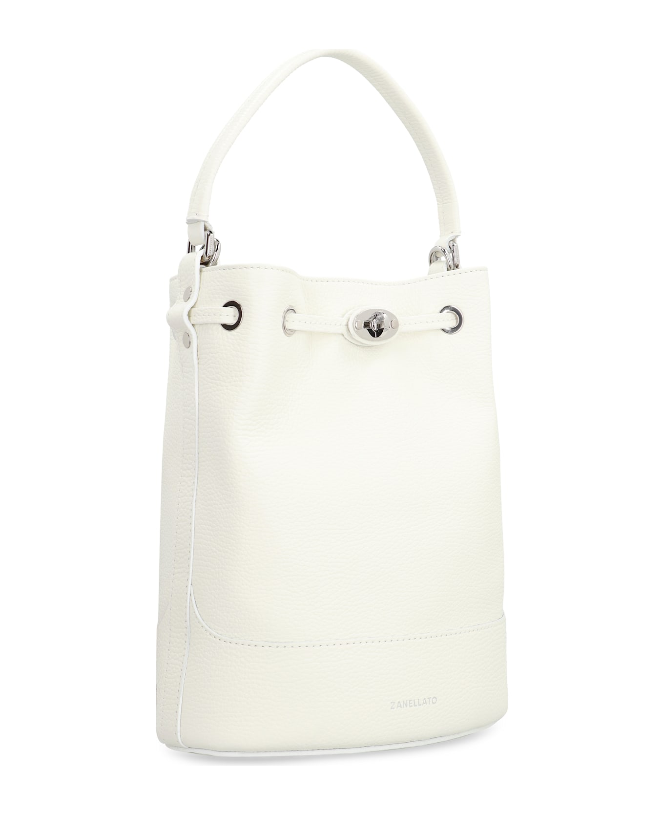 Zanellato Monda S Leather Bucket Bag - White