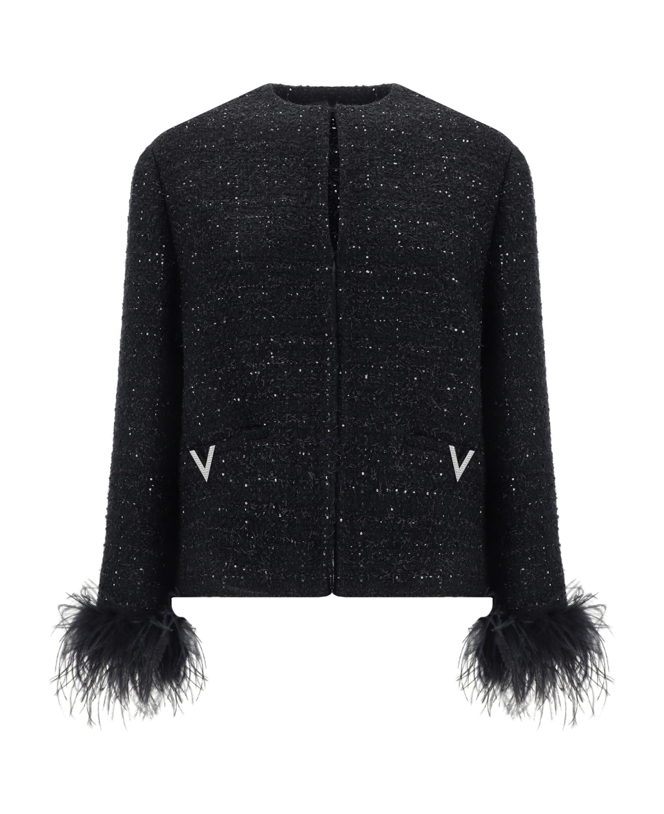 Valentino Tweed Jacket - Nero Lurex